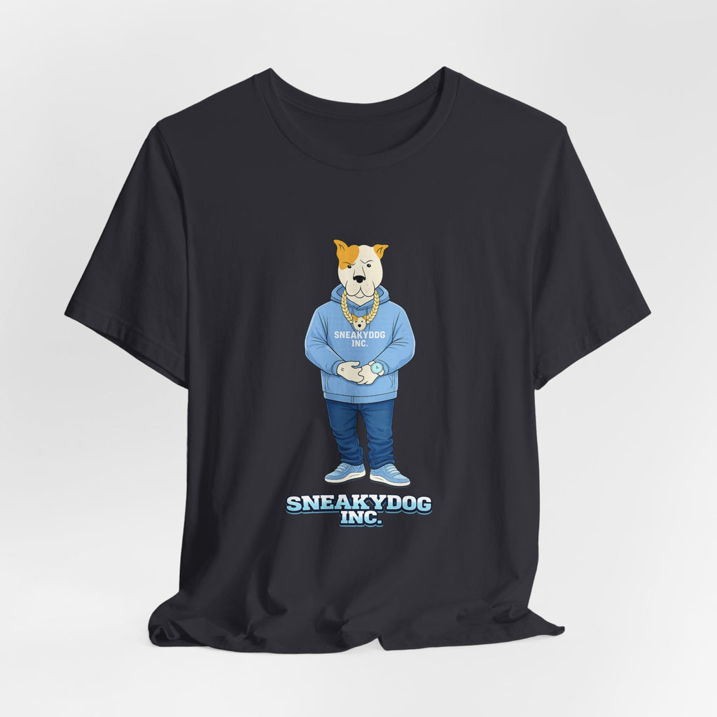 Sneakydog Inc. Carolina Blue Hoodie Graphic Tee — Vintage Short Sleeve T-Shirt