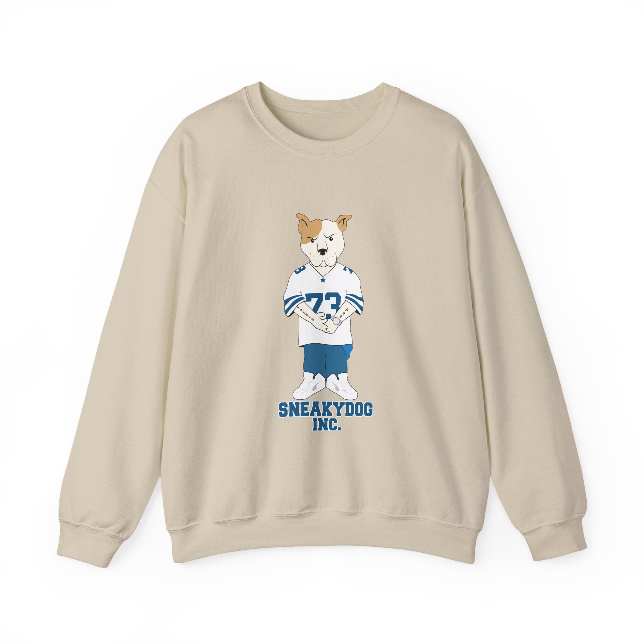 Sneakydog Inc. Football Jersey Crewneck Sweatshirt – Vintage Graphic