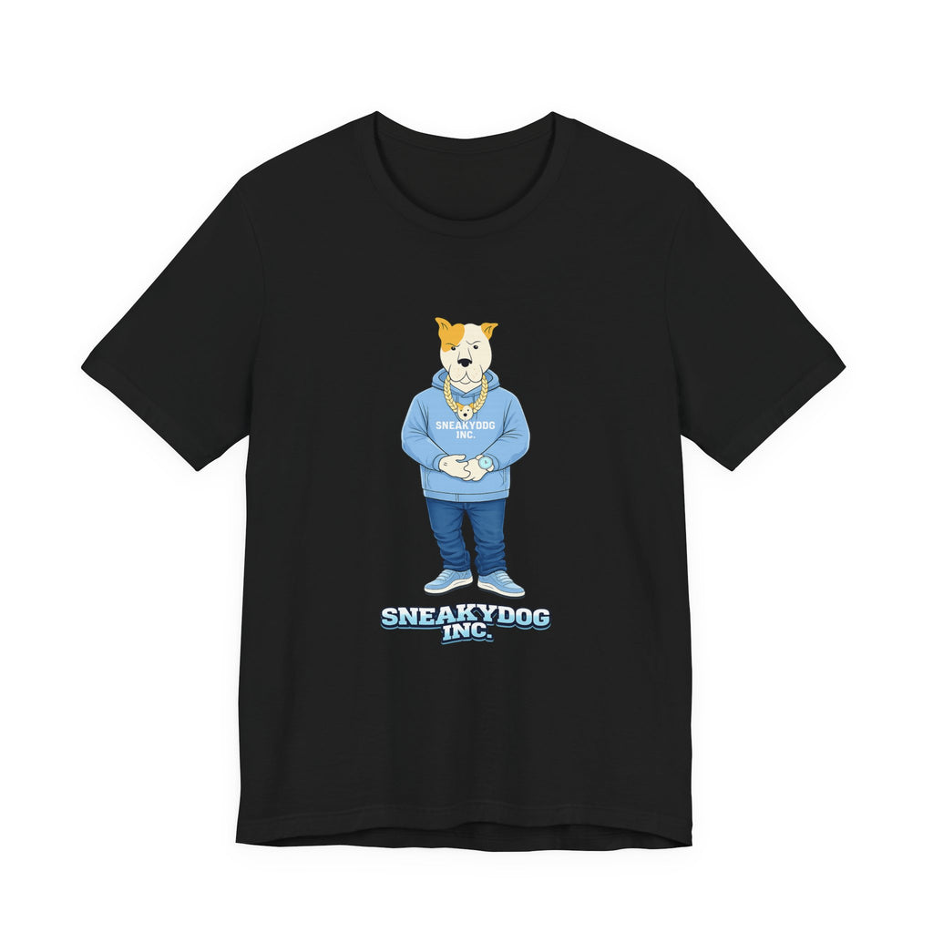 Sneakydog Inc. Carolina Blue Hoodie Graphic Tee — Vintage Short Sleeve T-Shirt