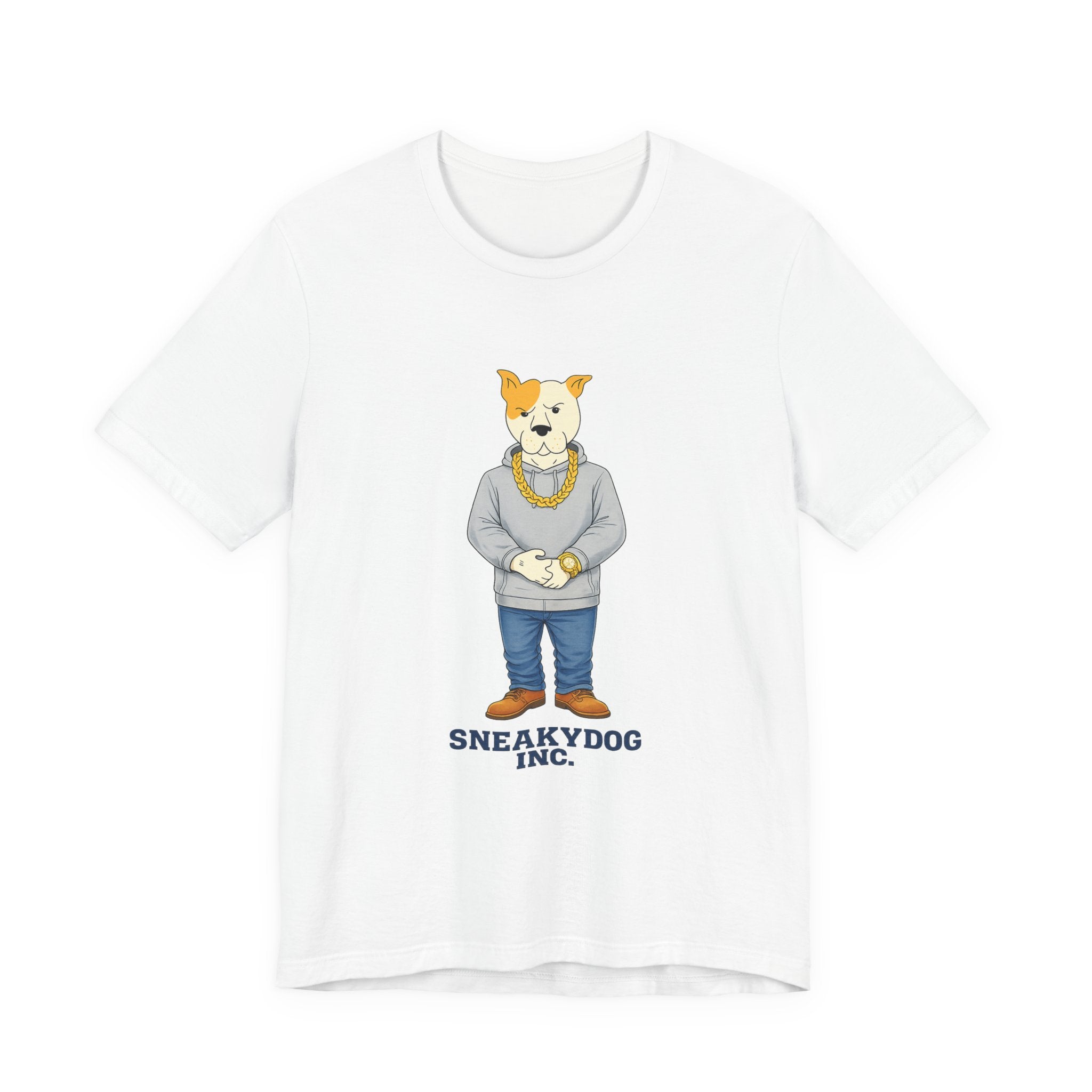 Sneakydog Inc. Grey Hoodie — Vintage Short Sleeve T-Shirt