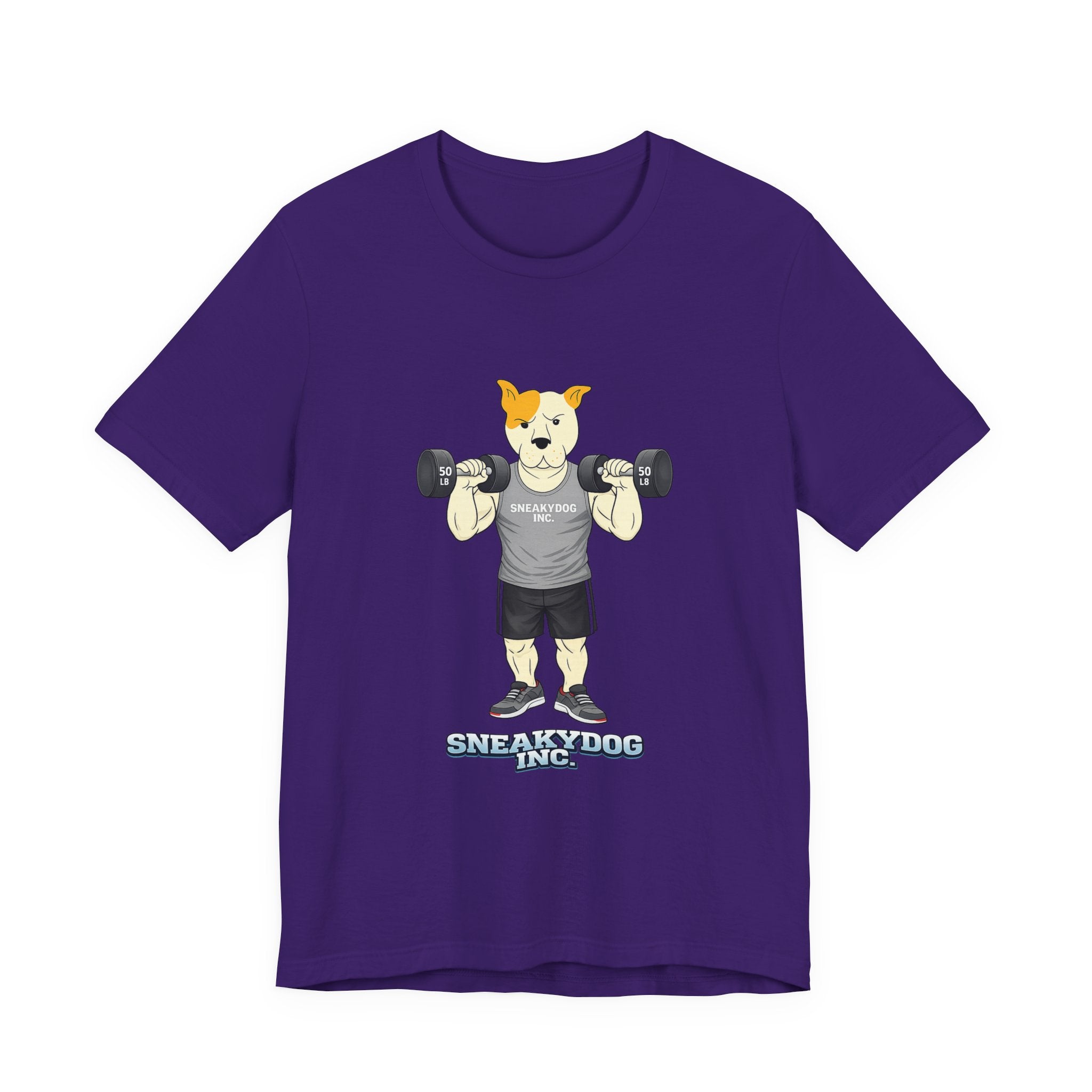 Sneakydog Inc. Workout Grey Graphic — Vintage Short Sleeve T-Shirt