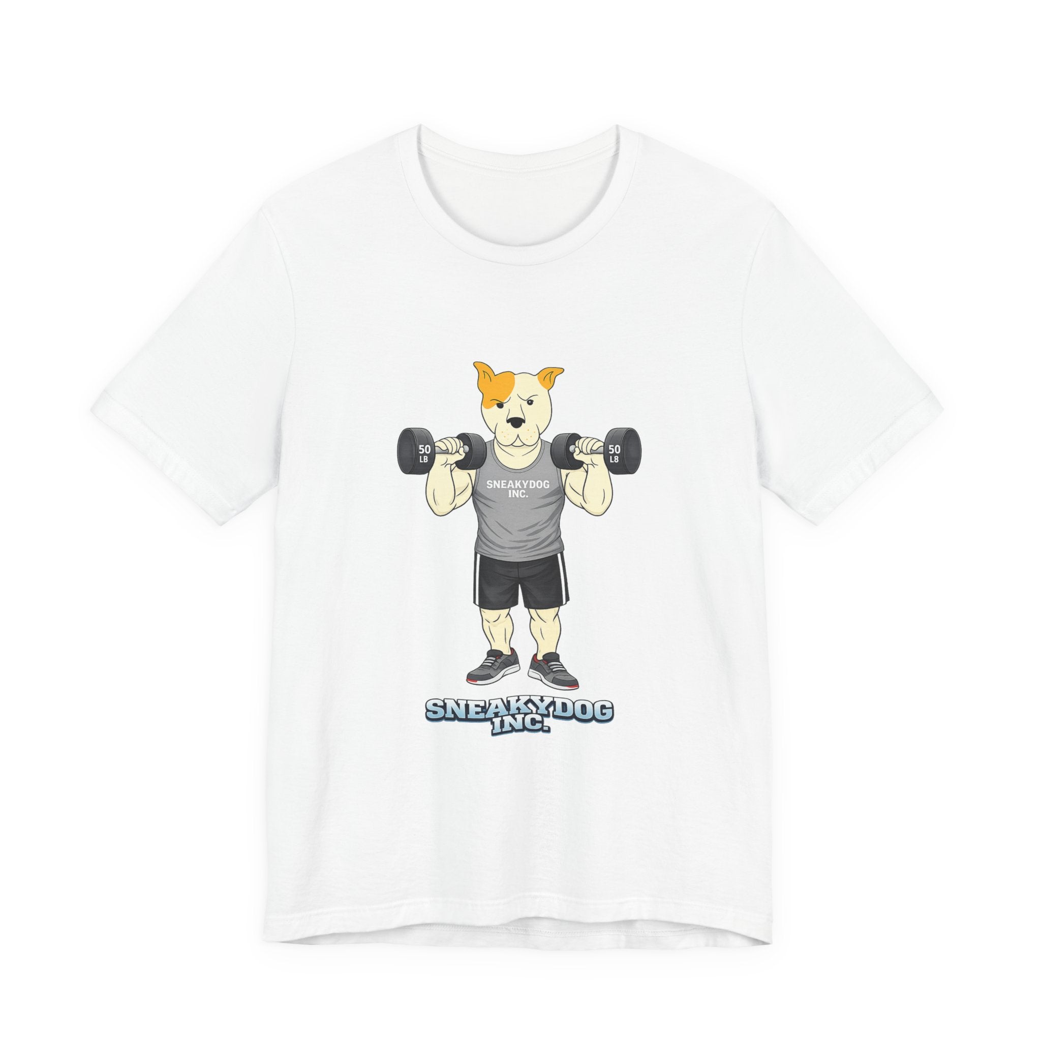 Sneakydog Inc. Workout Grey Graphic — Vintage Short Sleeve T-Shirt