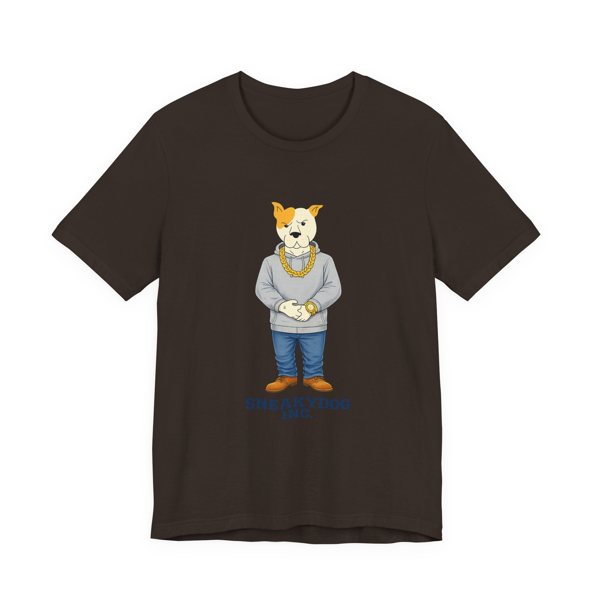 Sneakydog Inc. Grey Hoodie — Vintage Short Sleeve T-Shirt