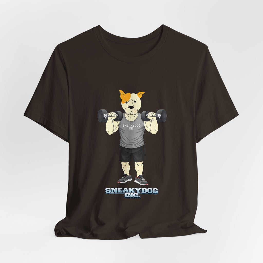 Sneakydog Inc. Workout Grey Graphic — Vintage Short Sleeve T-Shirt