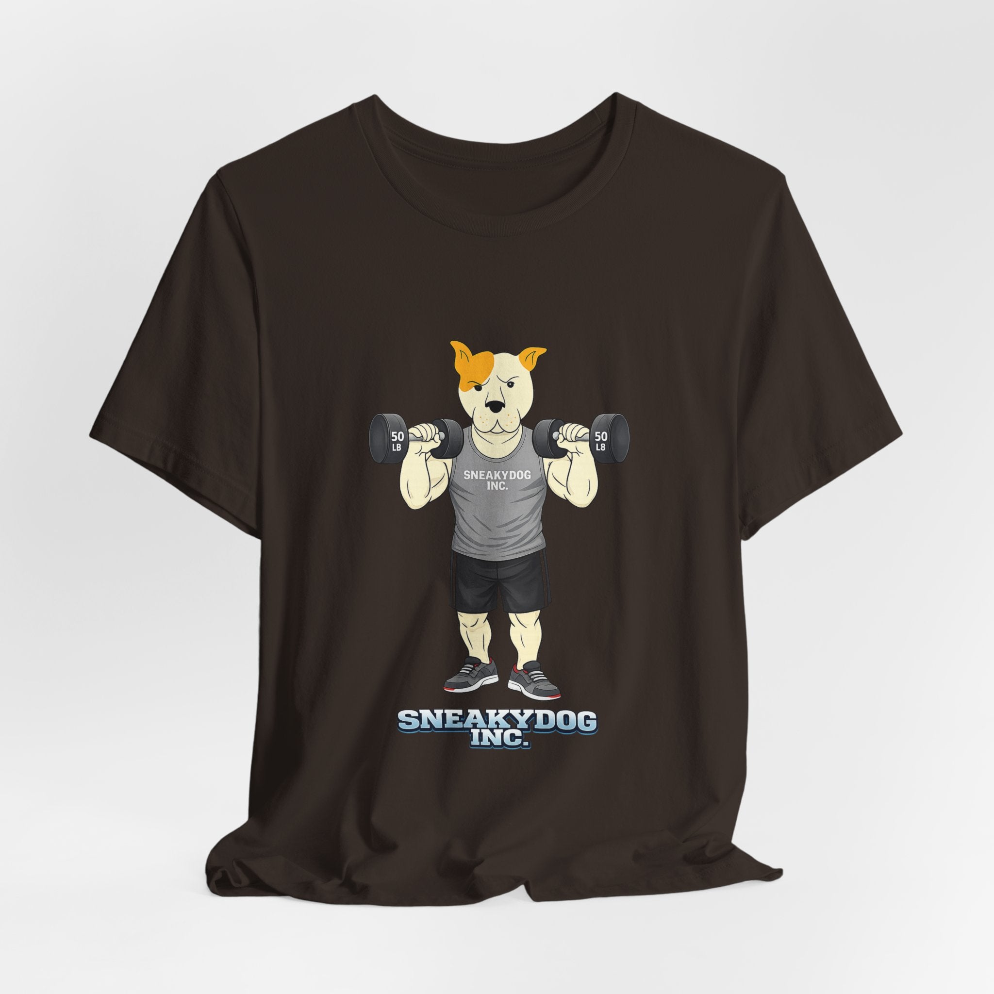 Sneakydog Inc. Workout Grey Graphic — Vintage Short Sleeve T-Shirt