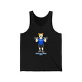 Sneakydog Inc. "Strength Through Paws" Blue Workout Graphic Tank