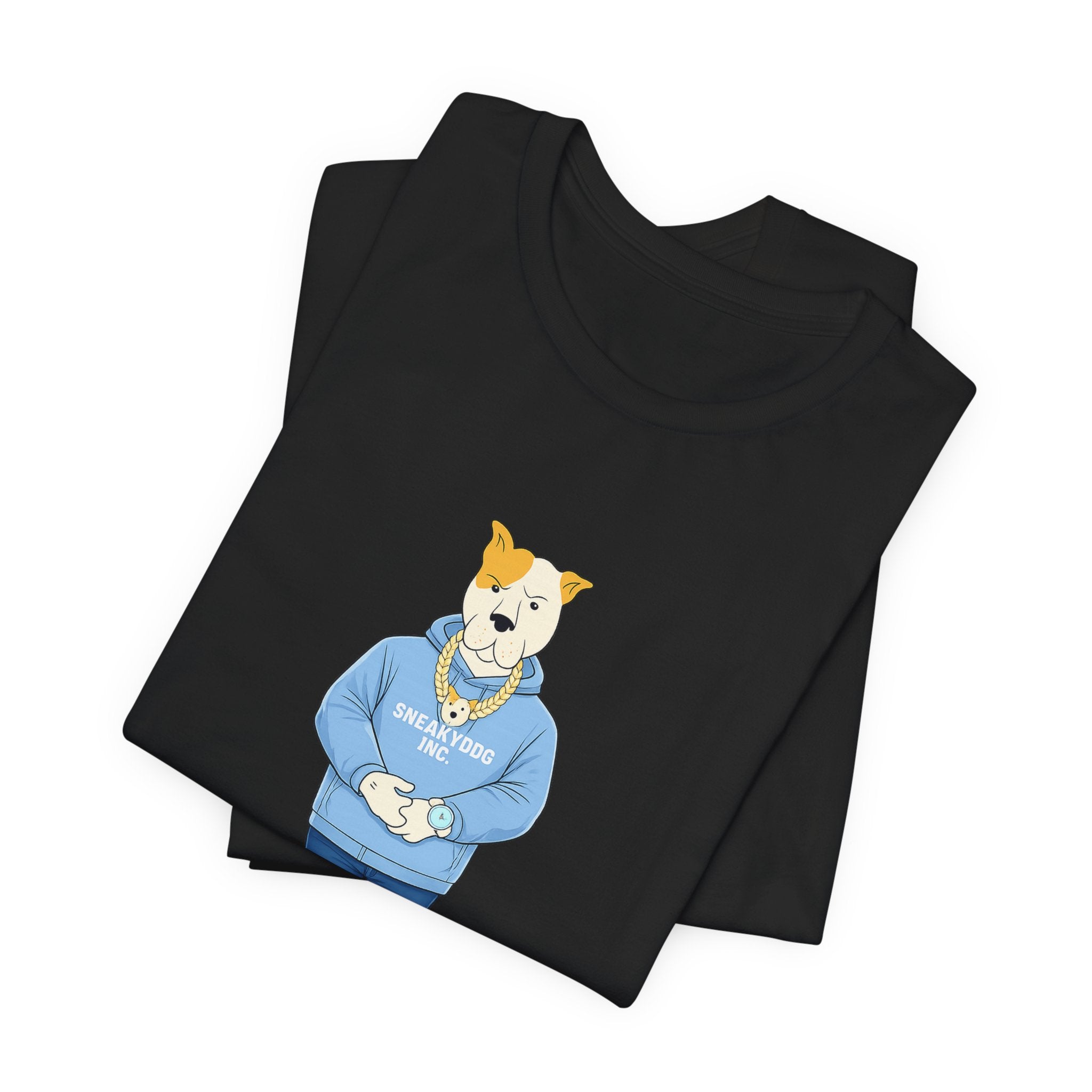 Sneakydog Inc. Carolina Blue Hoodie Graphic Tee — Vintage Short Sleeve T-Shirt