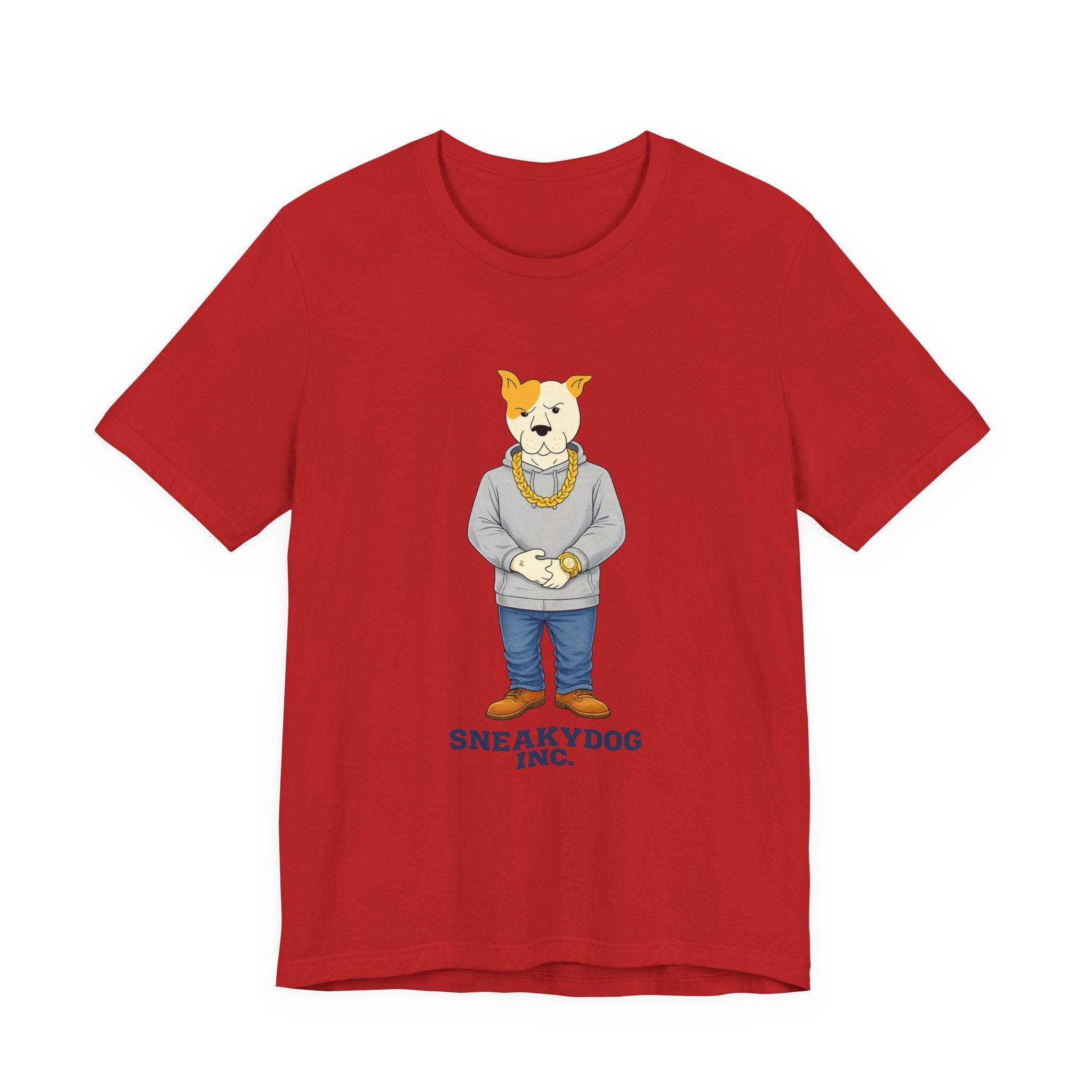 Sneakydog Inc. Grey Hoodie — Vintage Short Sleeve T-Shirt