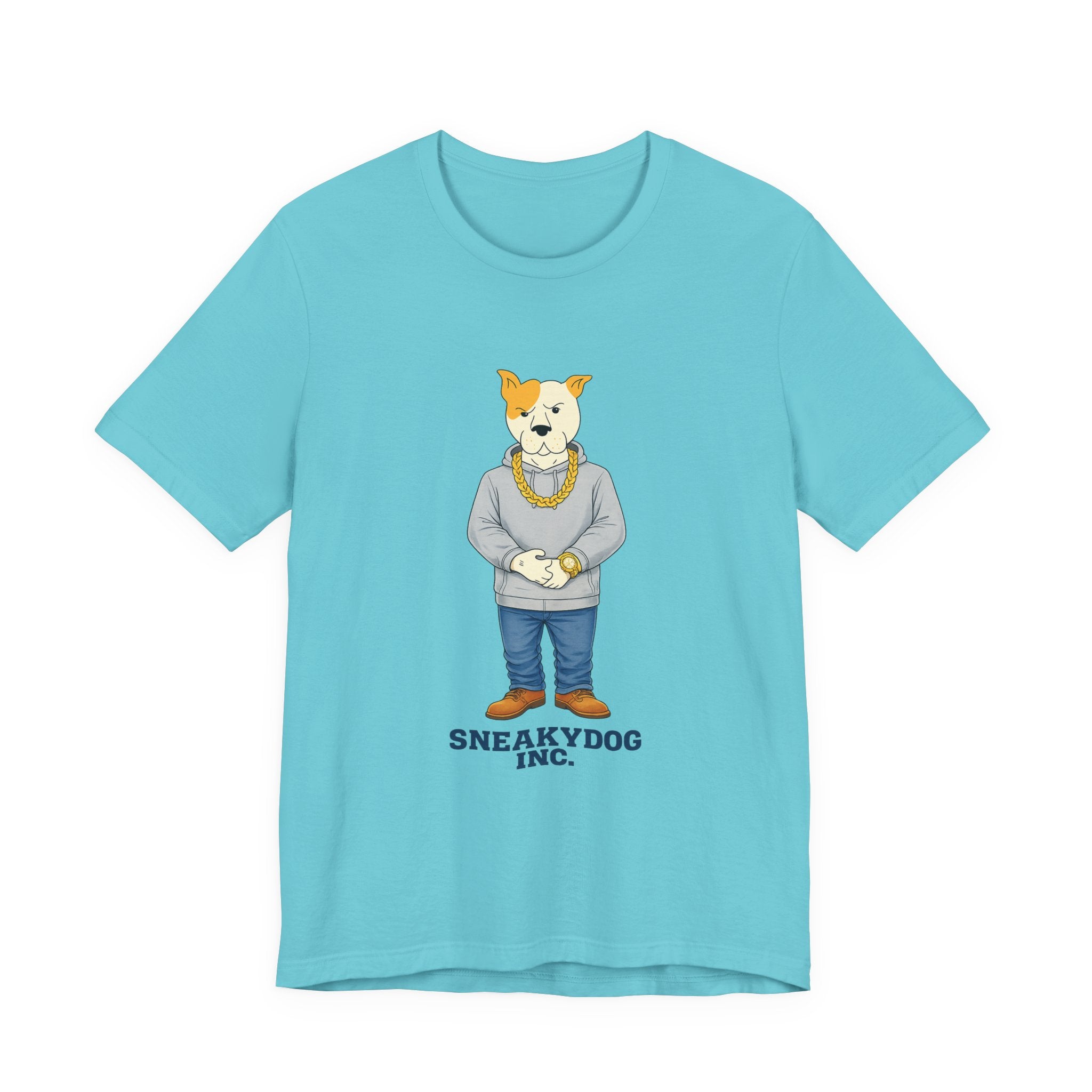 Sneakydog Inc. Grey Hoodie — Vintage Short Sleeve T-Shirt