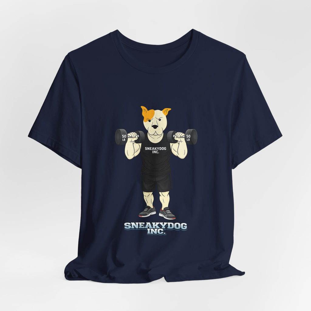 Sneakydog Inc. Workout Black Graphic — Vintage Short Sleeve T-Shirt