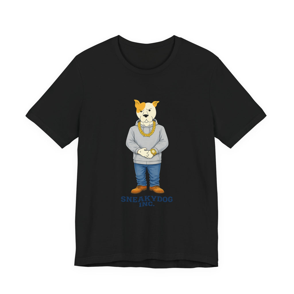 Sneakydog Inc. Grey Hoodie — Vintage Short Sleeve T-Shirt
