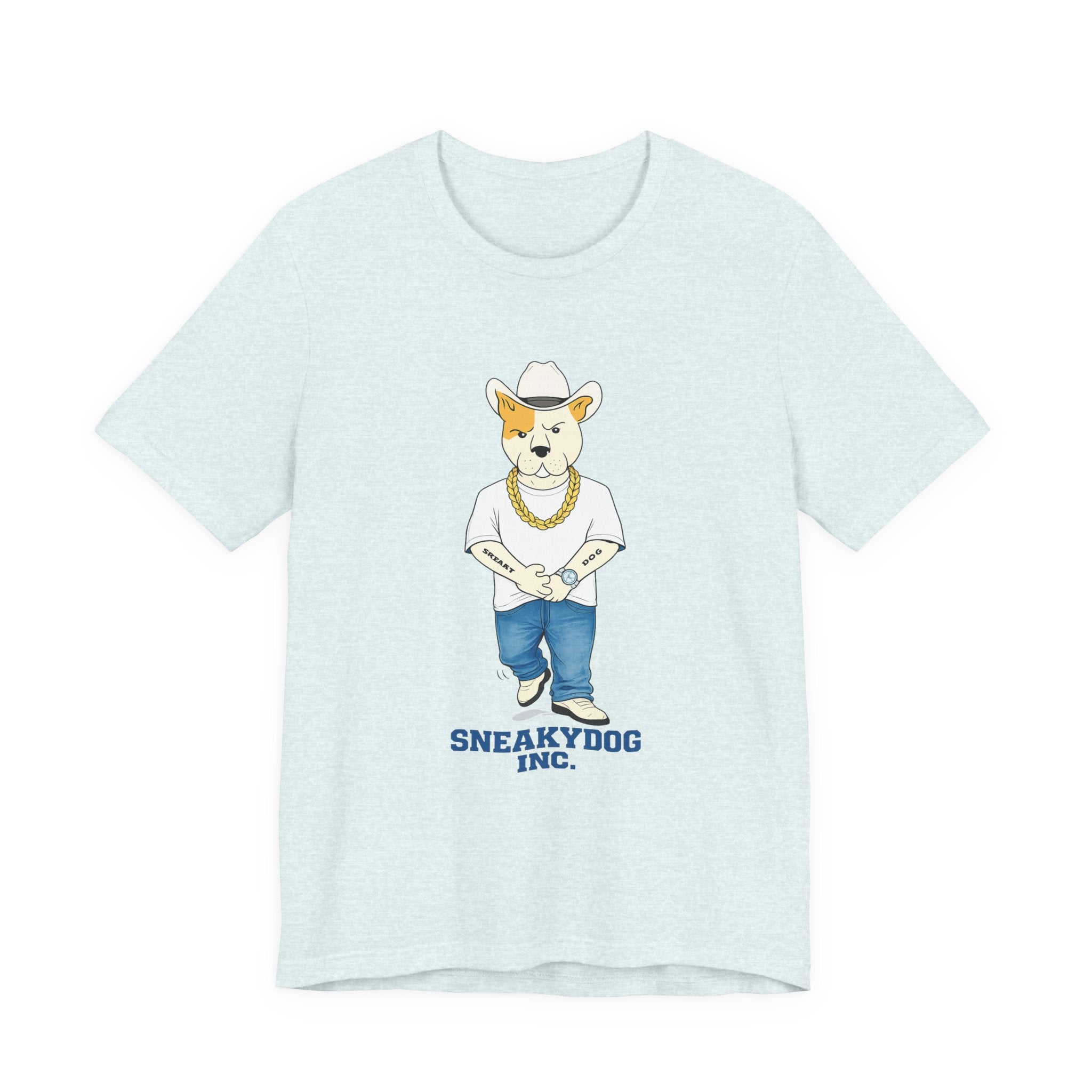 Sneakydog Inc. Cowboy White Graphic — Vintage Short Sleeve T-Shirt