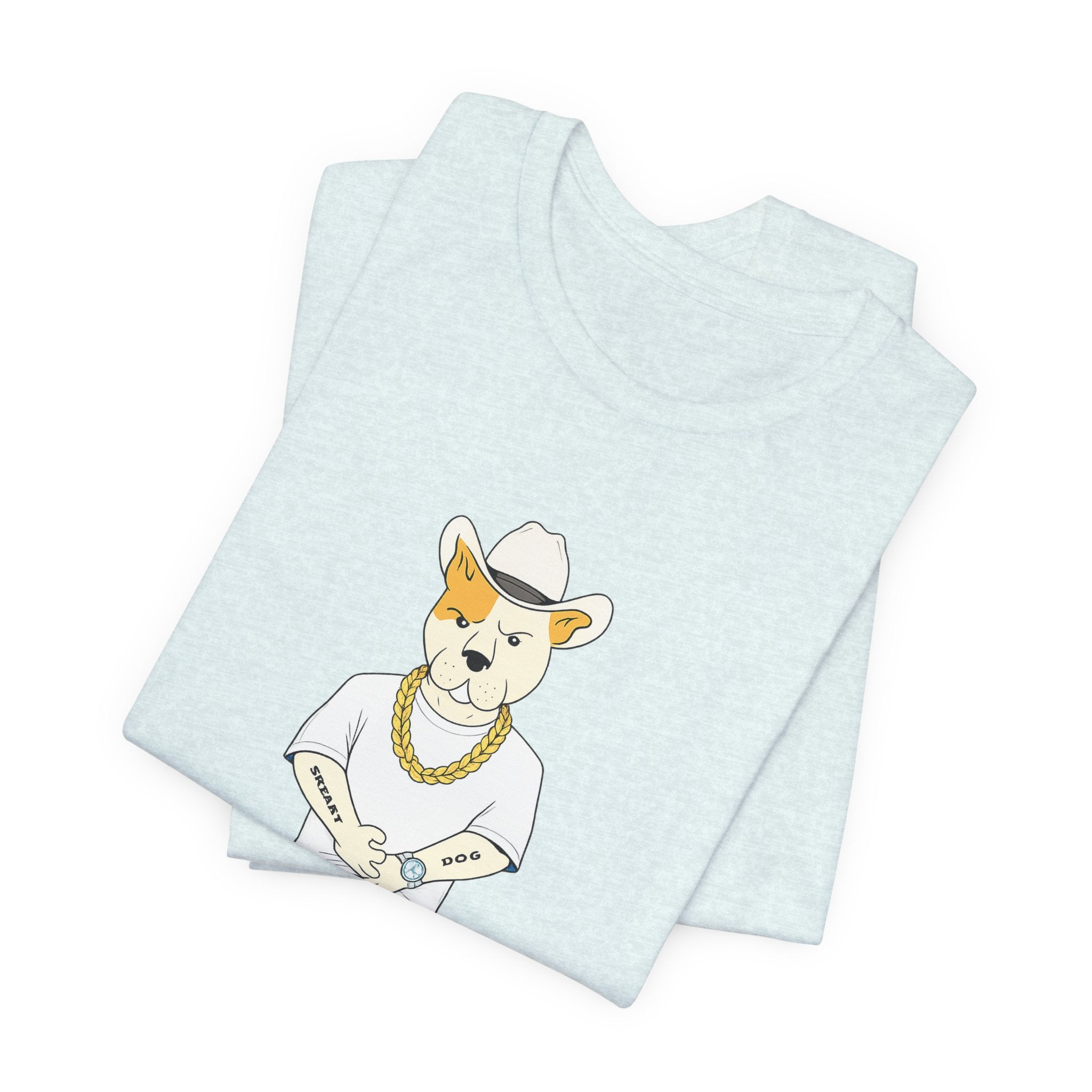 Sneakydog Inc. Cowboy White Graphic — Vintage Short Sleeve T-Shirt
