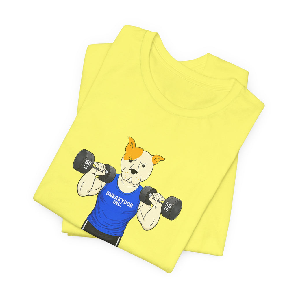 Sneakydog Inc. Workout Blue Graphic — Vintage Short Sleeve T-Shirt