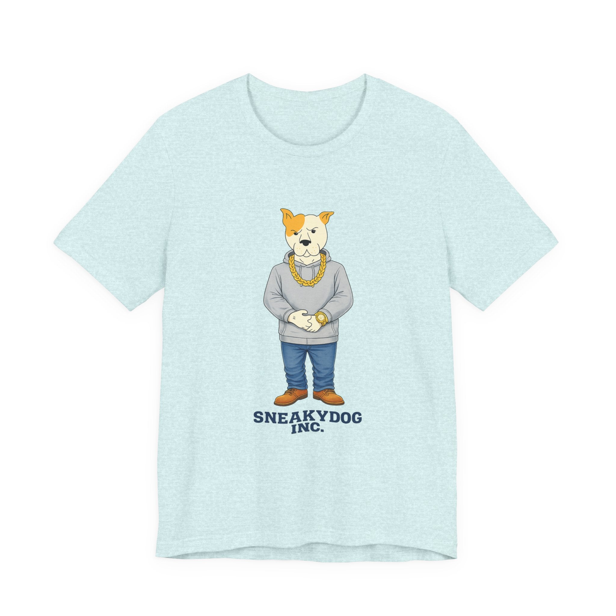 Sneakydog Inc. Grey Hoodie — Vintage Short Sleeve T-Shirt