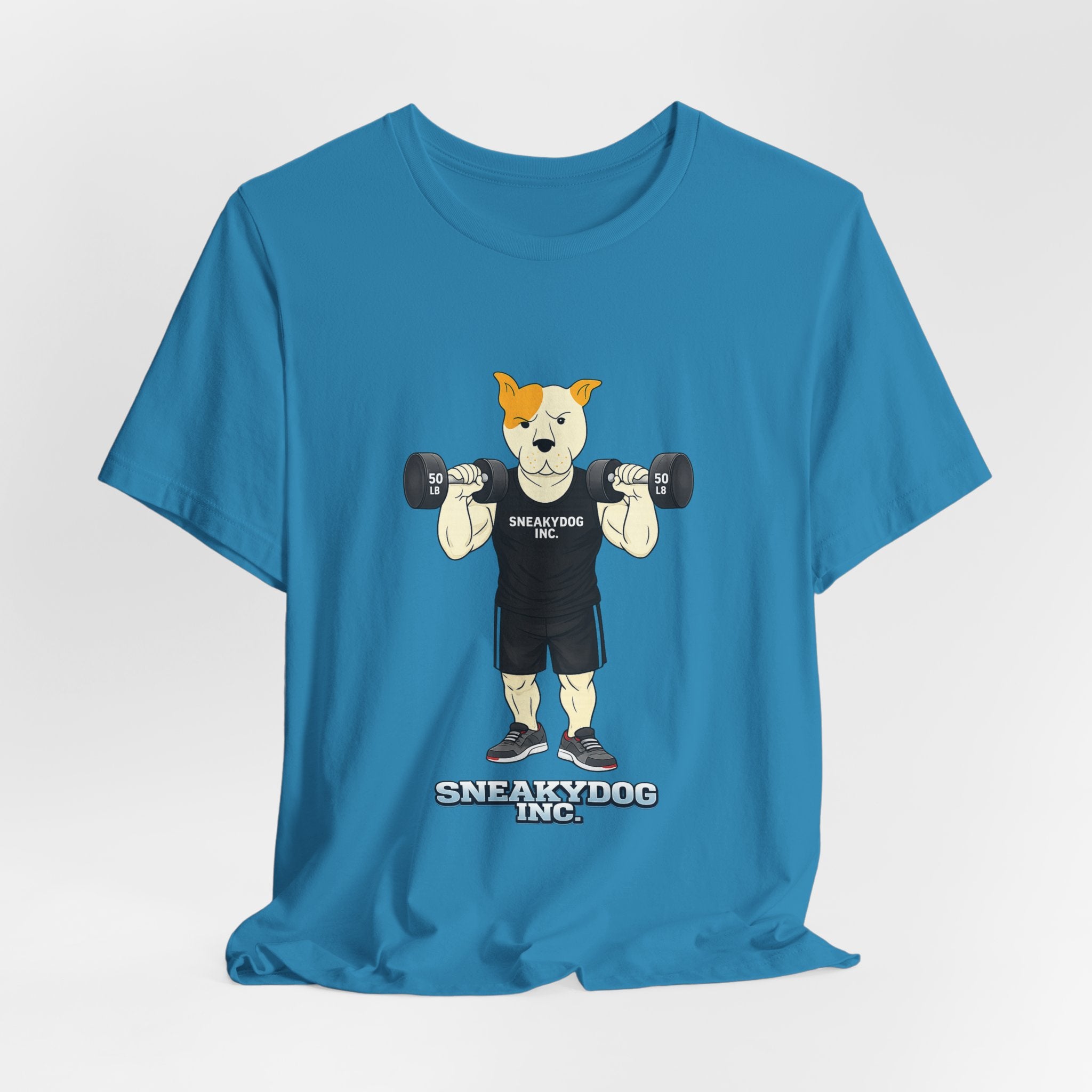 Sneakydog Inc. Workout Black Graphic — Vintage Short Sleeve T-Shirt