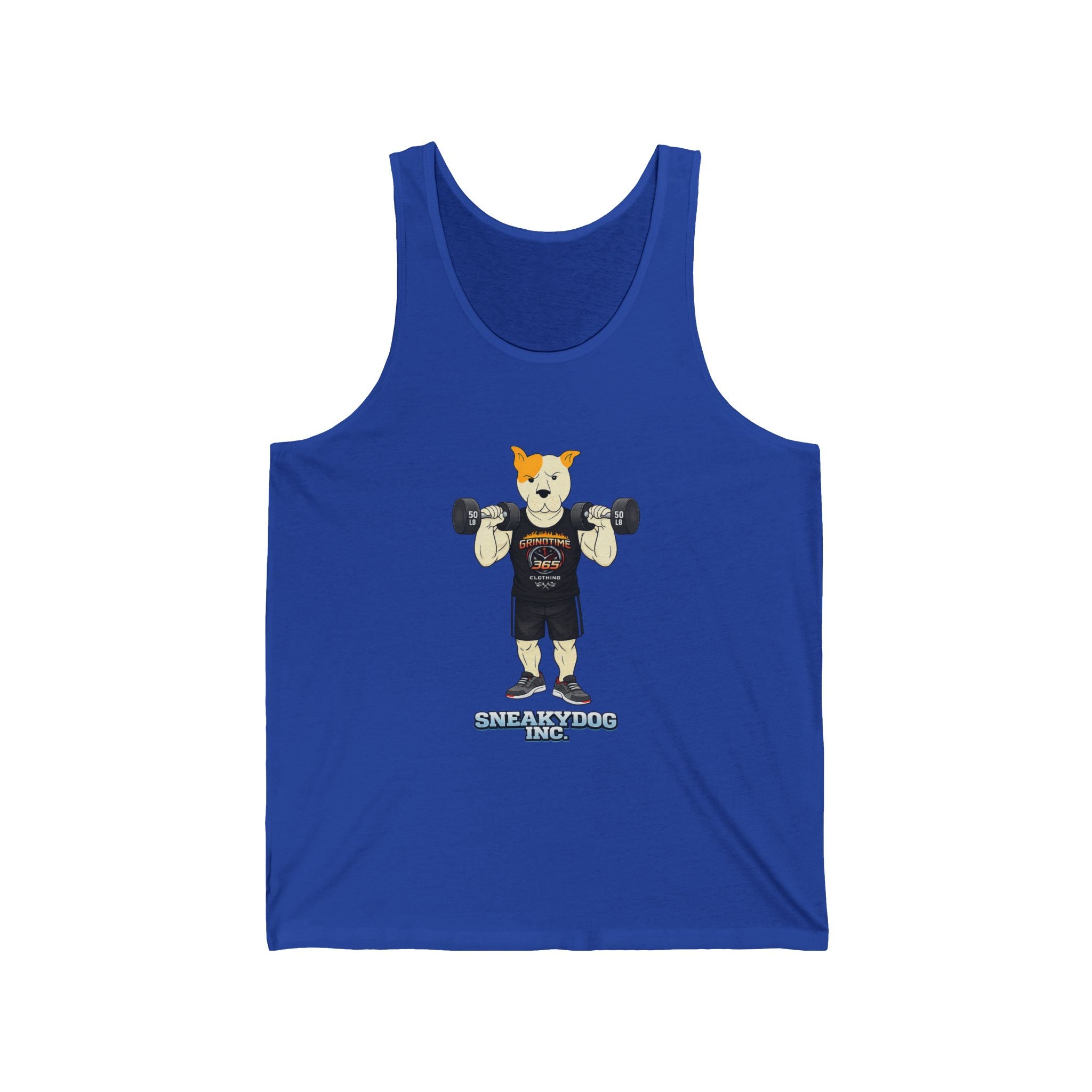Sneakydog Inc. "Strength Through Paws" Black GT365 Workout Graphic Tank