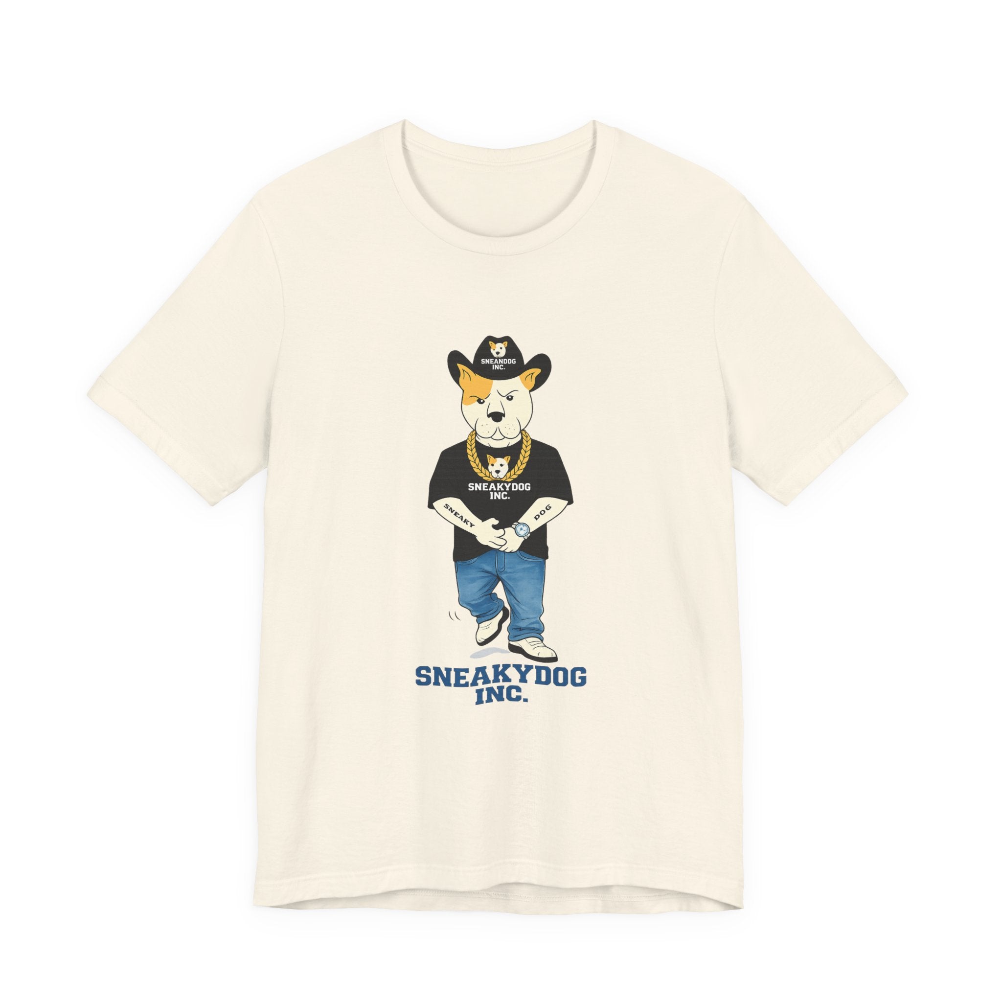 Sneakydog Inc. Cowboy Black Graphic — Vintage Short Sleeve T-Shirt