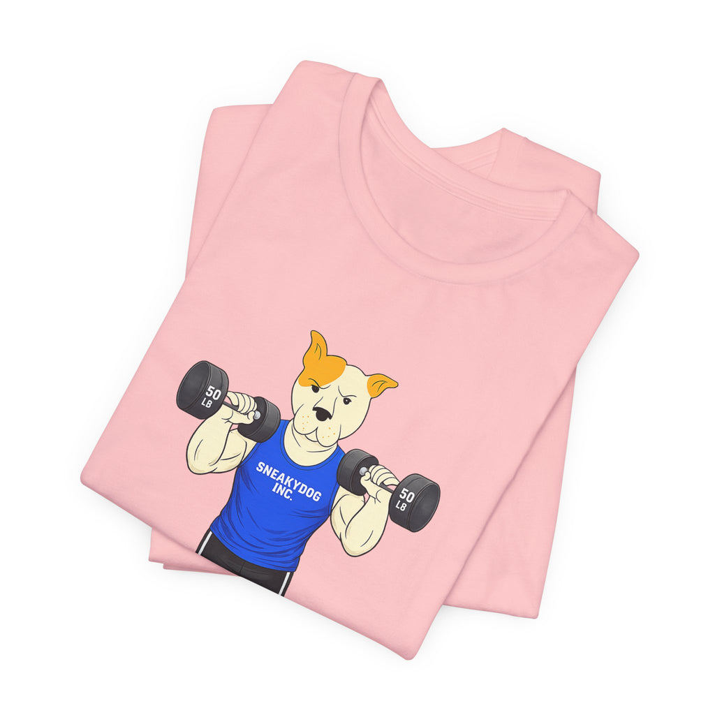 Sneakydog Inc. Workout Blue Graphic — Vintage Short Sleeve T-Shirt