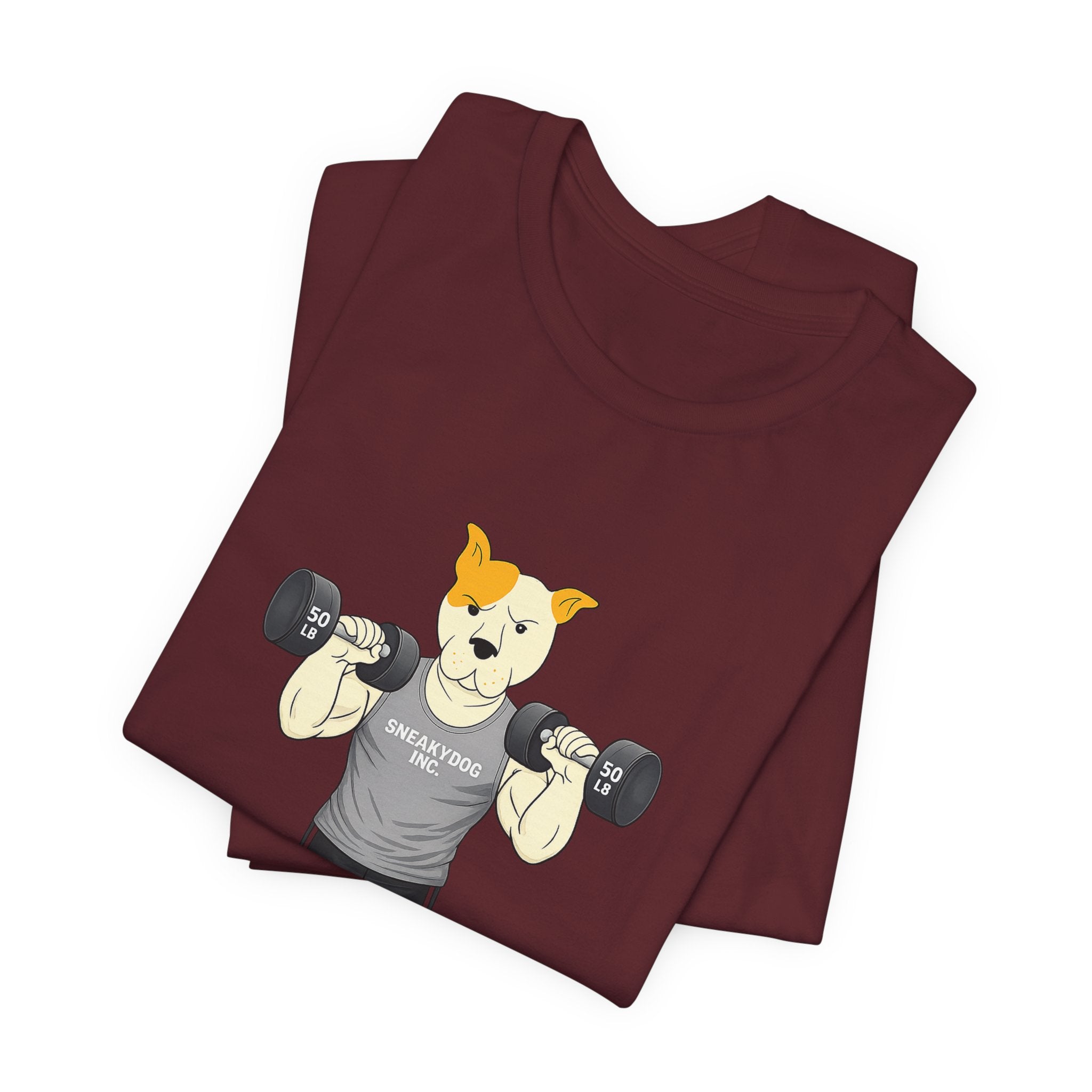 Sneakydog Inc. Workout Grey Graphic — Vintage Short Sleeve T-Shirt