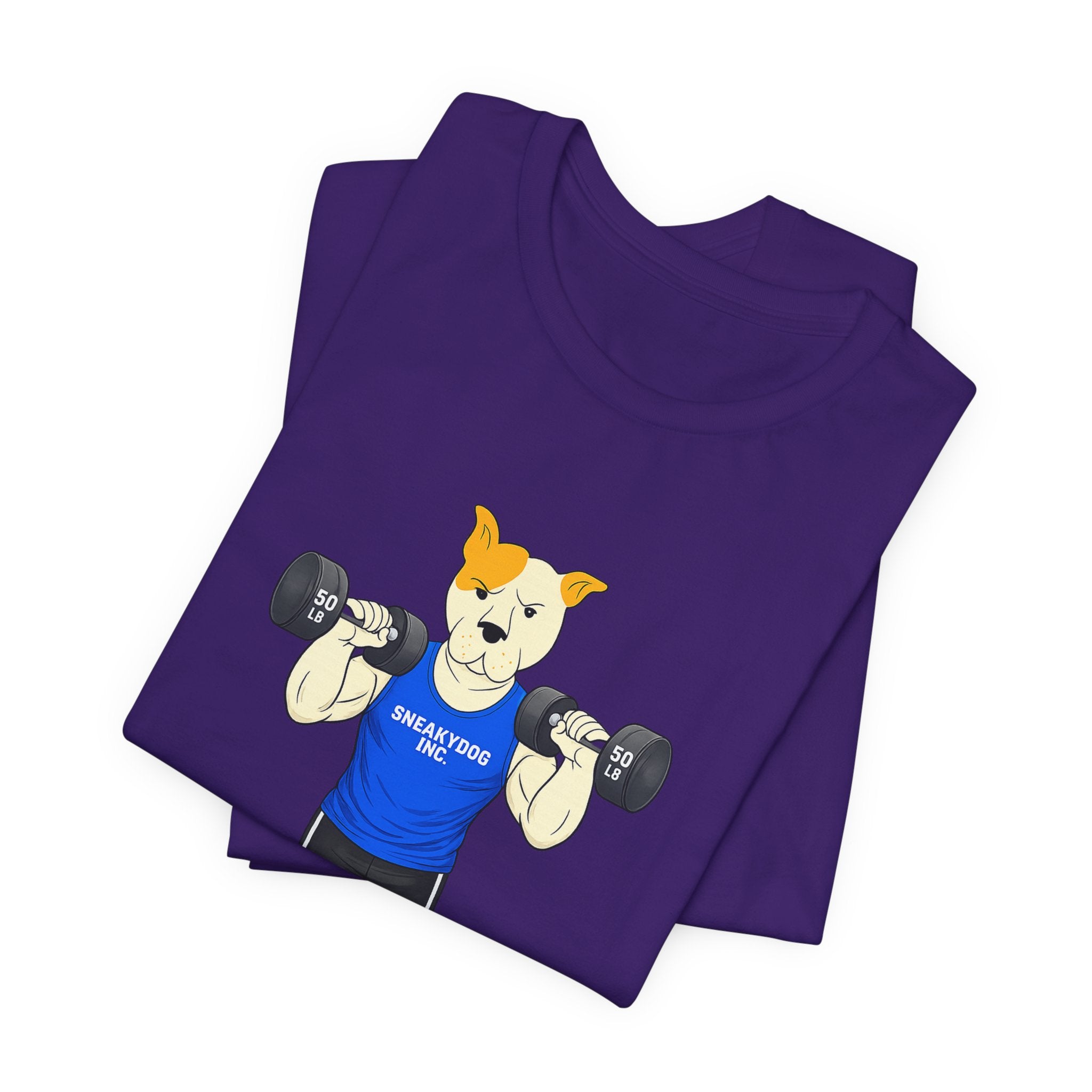 Sneakydog Inc. Workout Blue Graphic — Vintage Short Sleeve T-Shirt