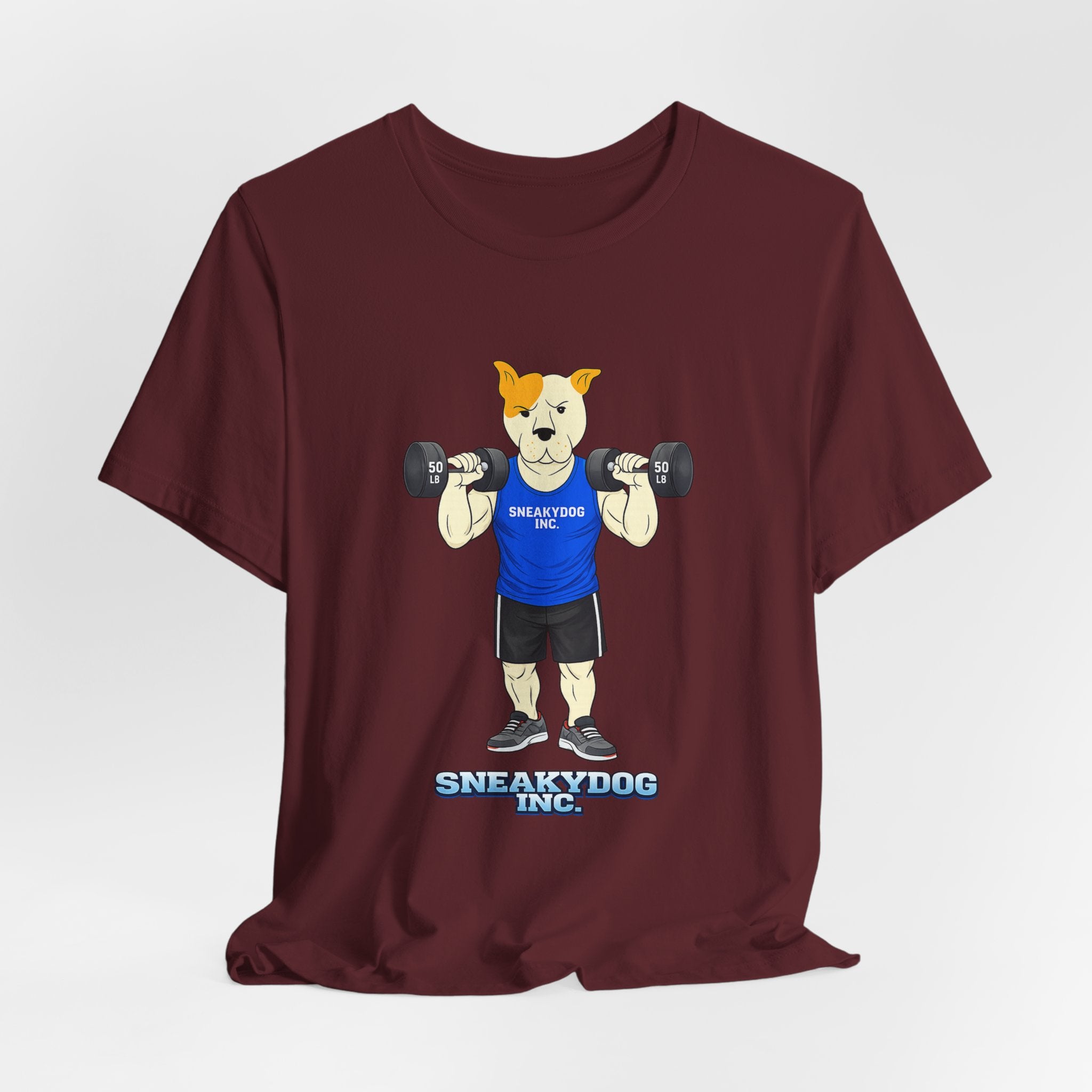 Sneakydog Inc. Workout Blue Graphic — Vintage Short Sleeve T-Shirt