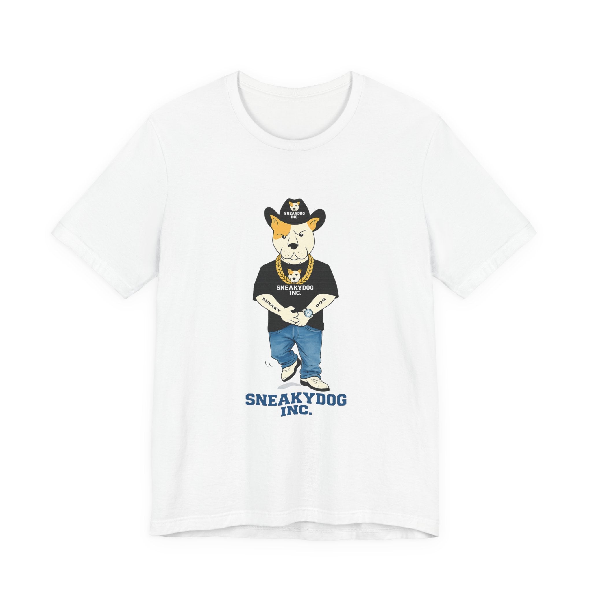 Sneakydog Inc. Cowboy Black Graphic — Vintage Short Sleeve T-Shirt