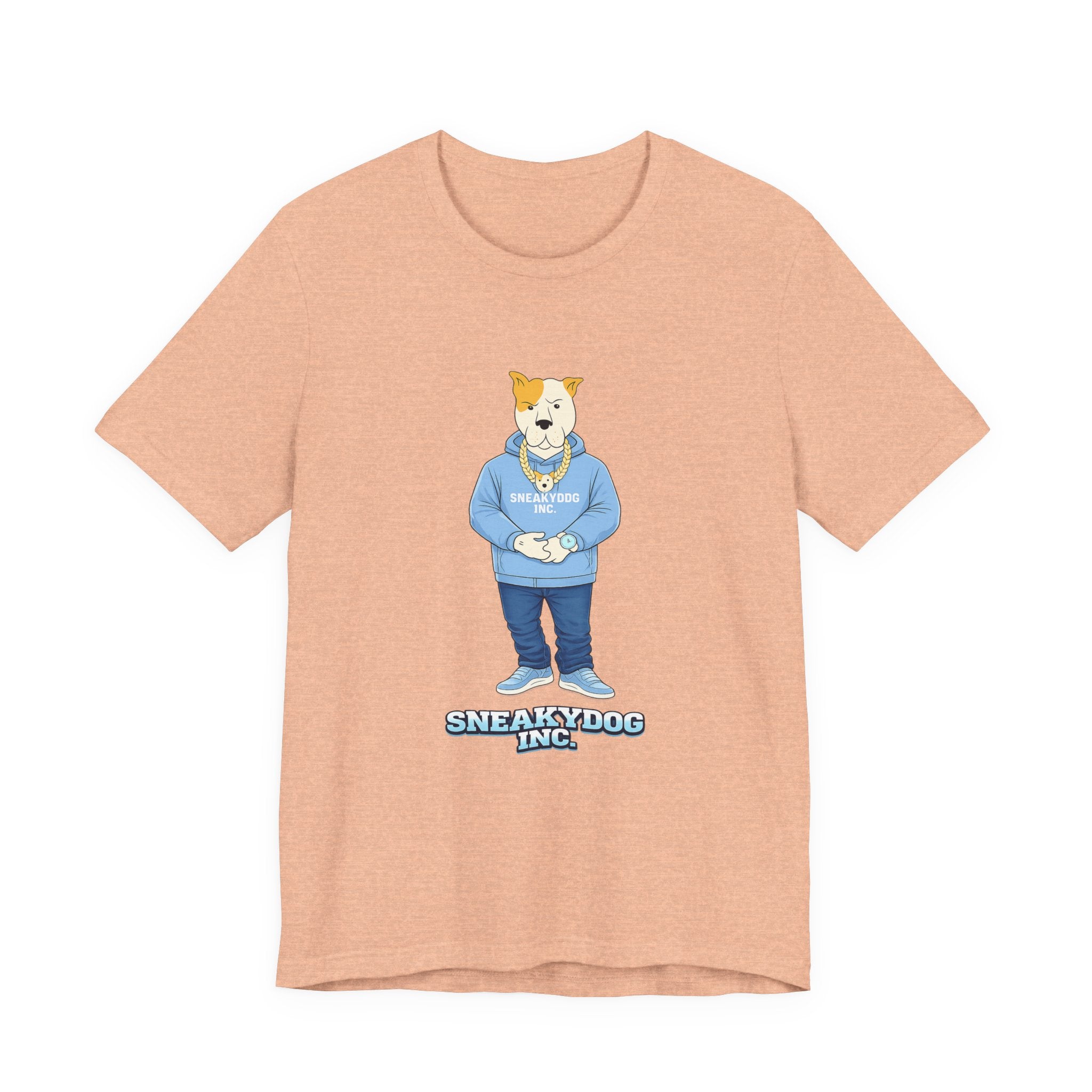 Sneakydog Inc. Carolina Blue Hoodie Graphic Tee — Vintage Short Sleeve T-Shirt