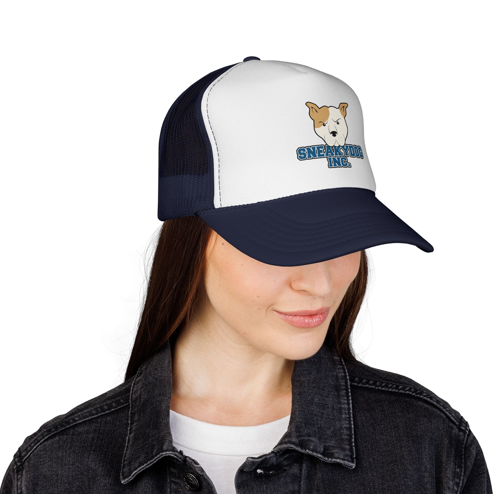 Sneakydog Inc. Trucker Cap — Retro Mesh Hat with Sneakydog Logo