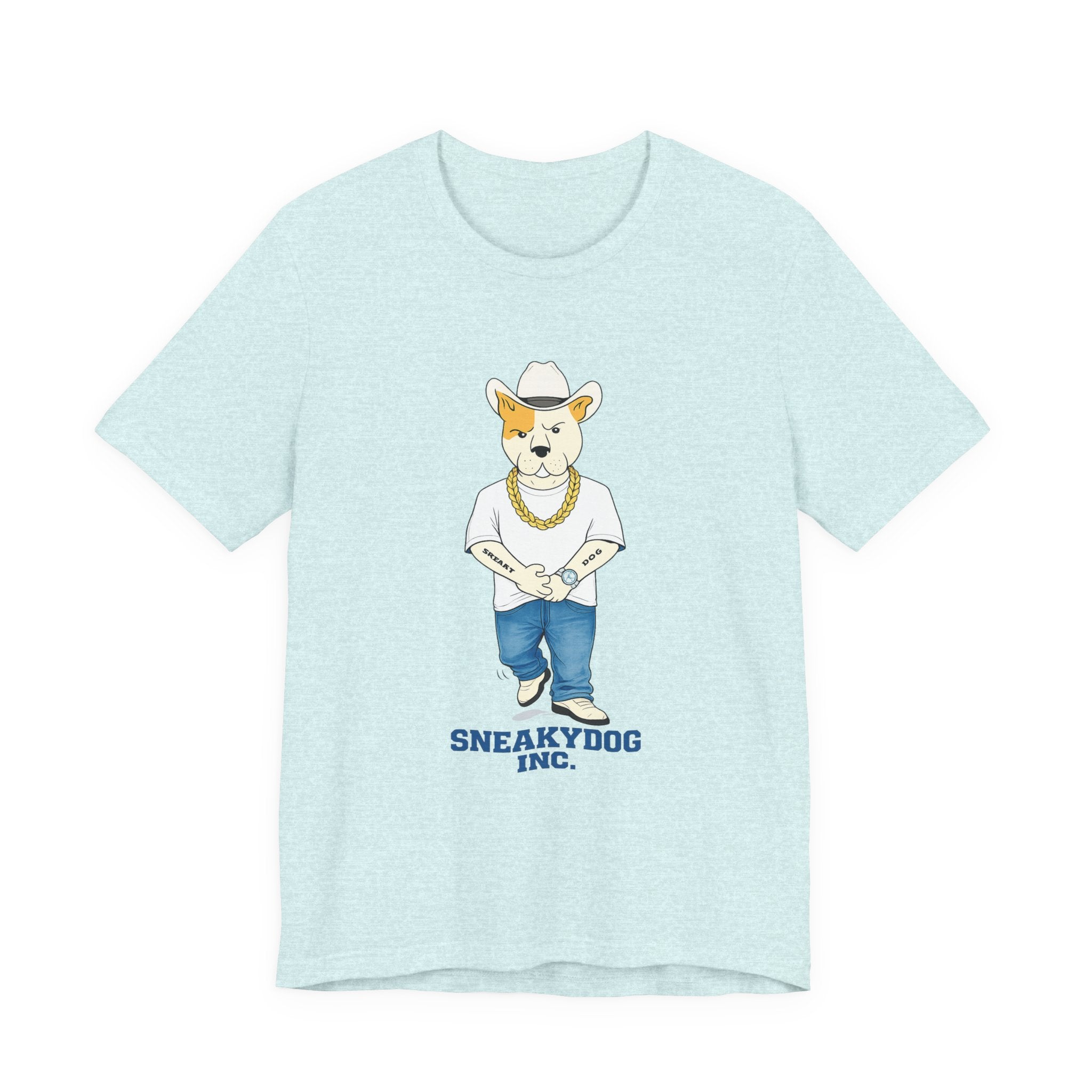 Sneakydog Inc. Cowboy White Graphic — Vintage Short Sleeve T-Shirt