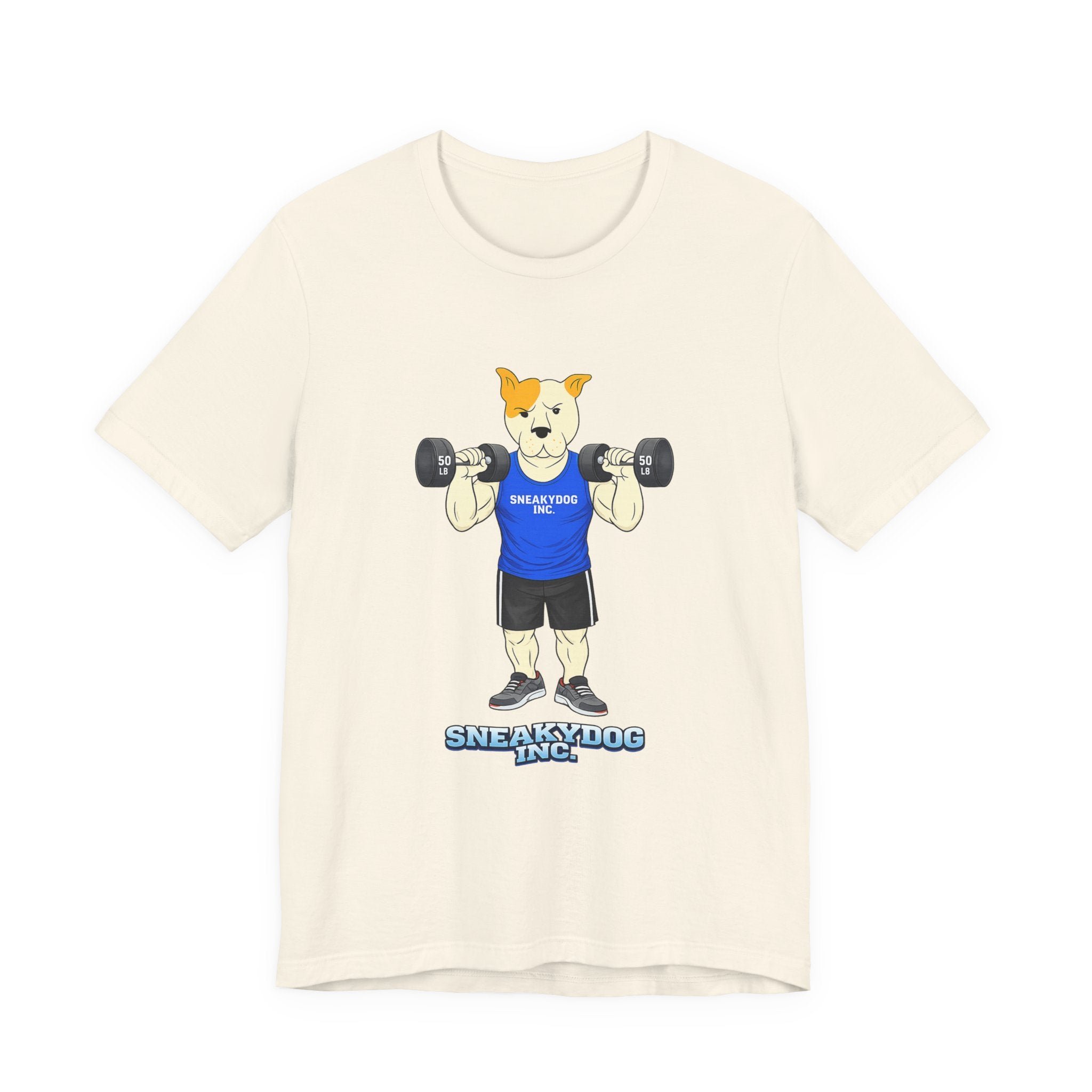 Sneakydog Inc. Workout Blue Graphic — Vintage Short Sleeve T-Shirt