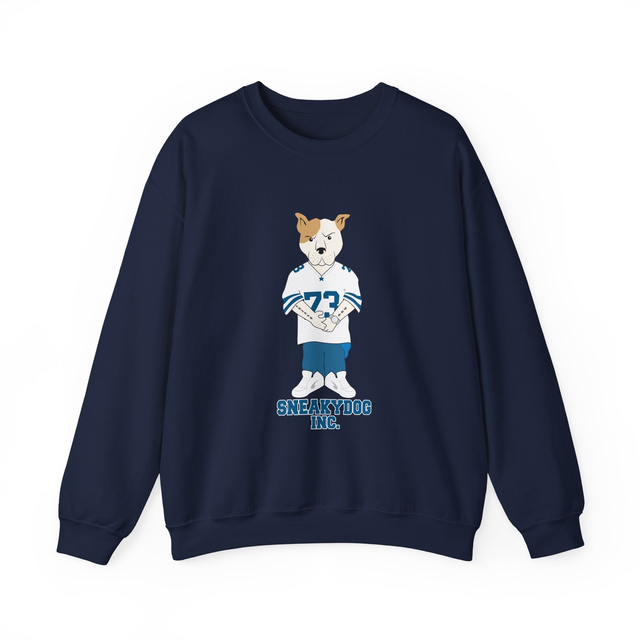 Sneakydog Inc. Football Jersey Crewneck Sweatshirt – Vintage Graphic