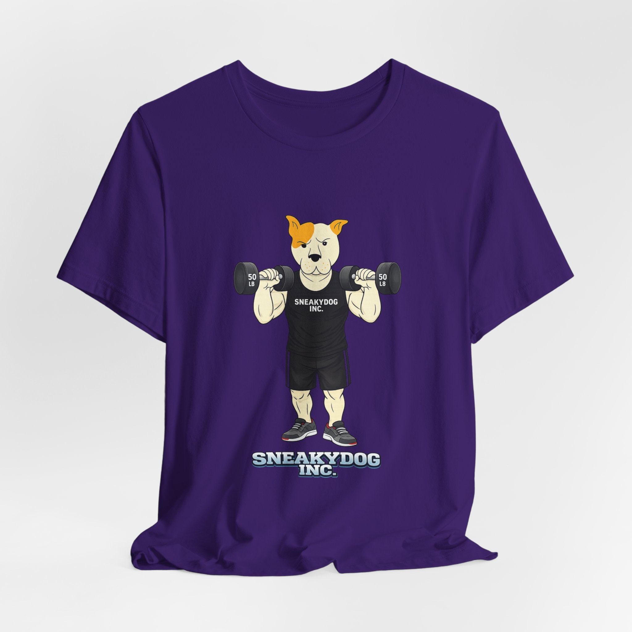Sneakydog Inc. Workout Black Graphic — Vintage Short Sleeve T-Shirt