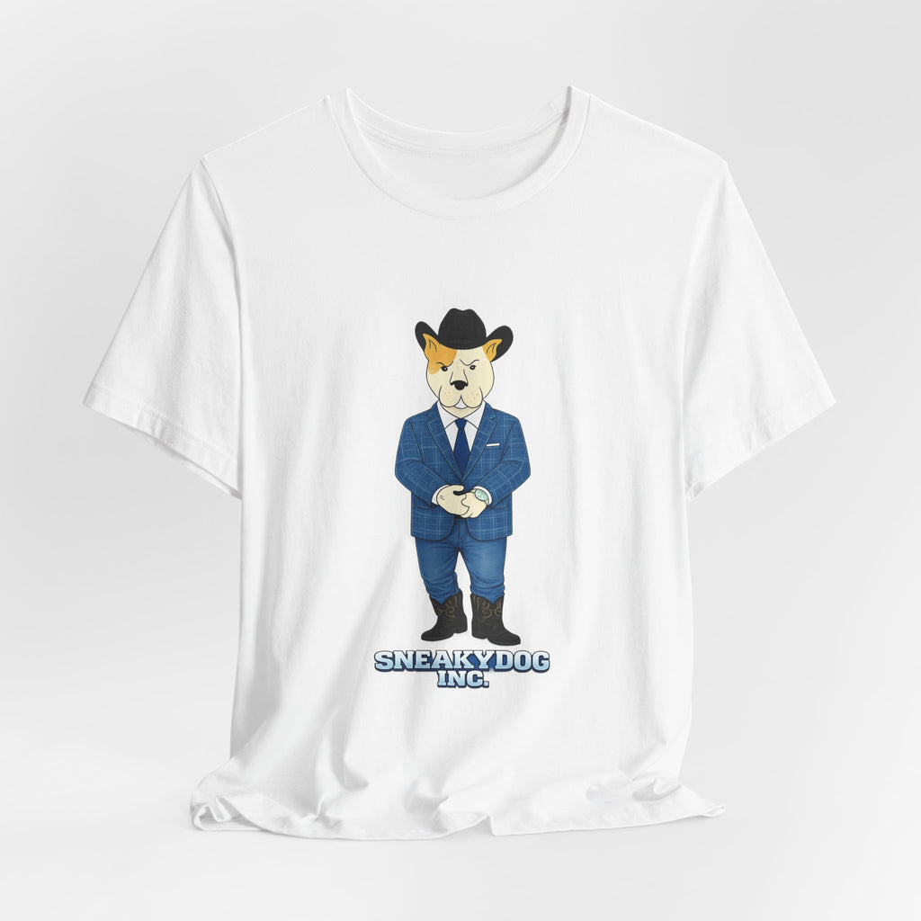 Sneakydog Inc. Cowboy Suit Graphic — Vintage Short Sleeve T-Shirt