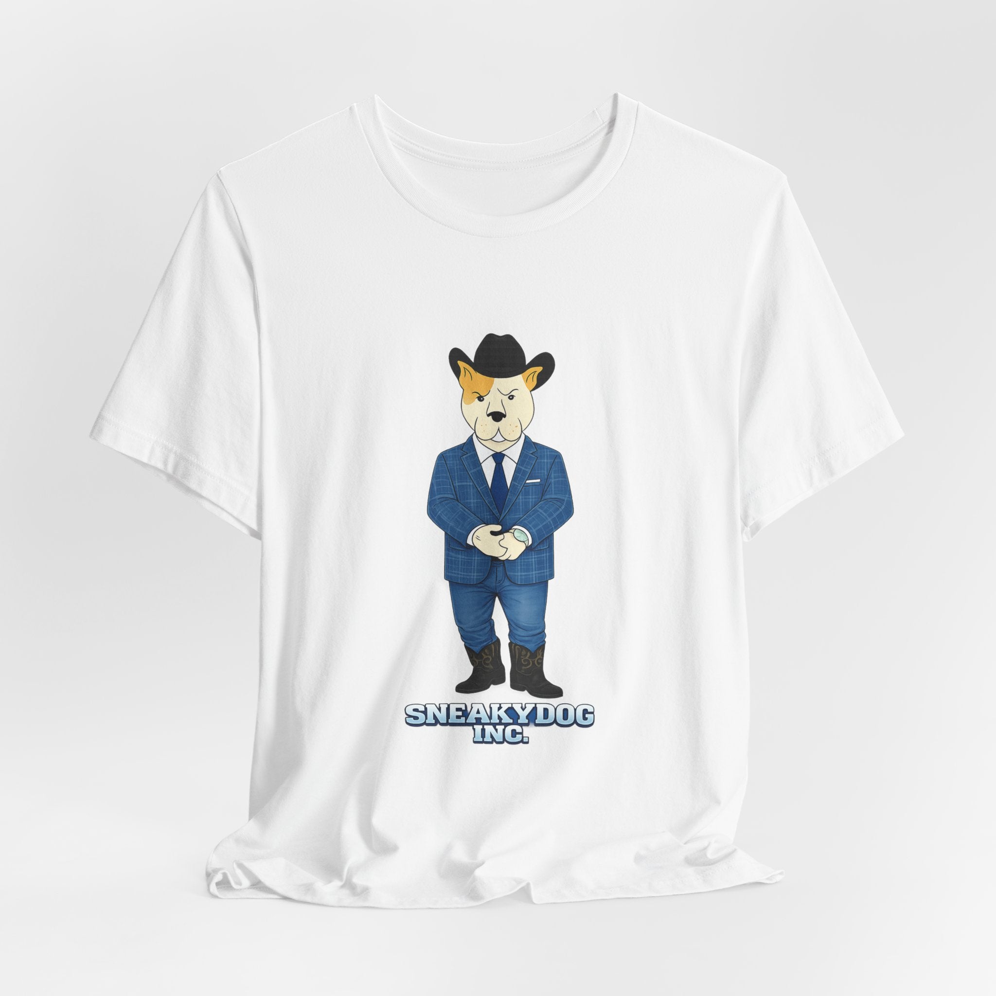 Sneakydog Inc. Cowboy Suit Graphic — Vintage Short Sleeve T-Shirt