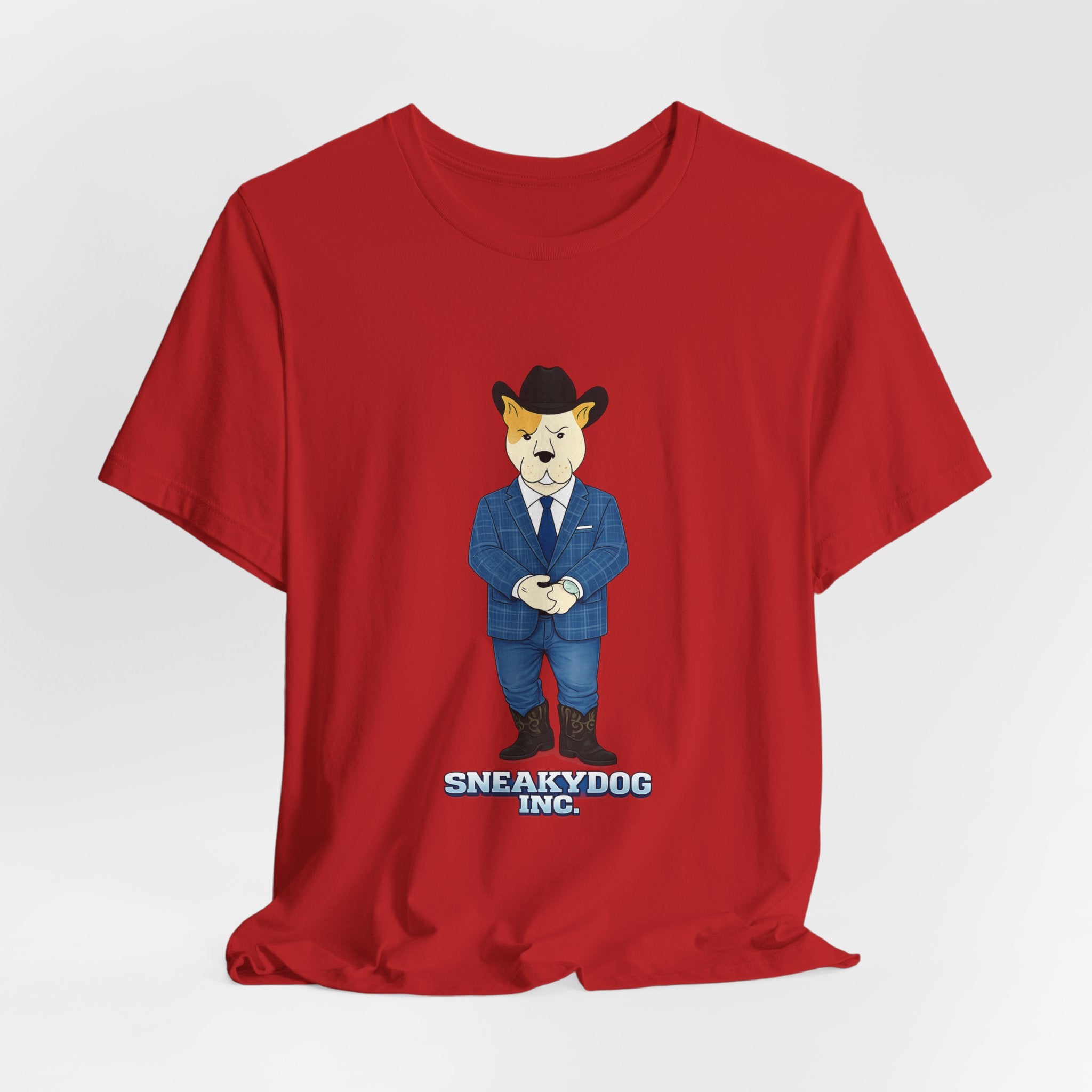 Sneakydog Inc. Cowboy Suit Graphic — Vintage Short Sleeve T-Shirt