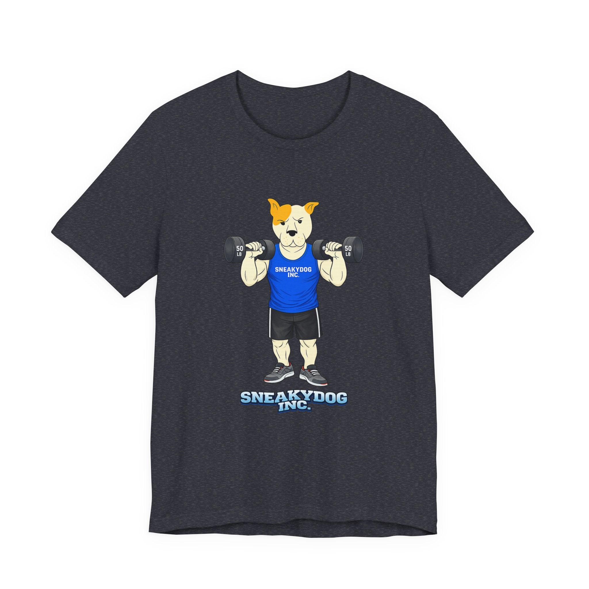 Sneakydog Inc. Workout Blue Graphic — Vintage Short Sleeve T-Shirt