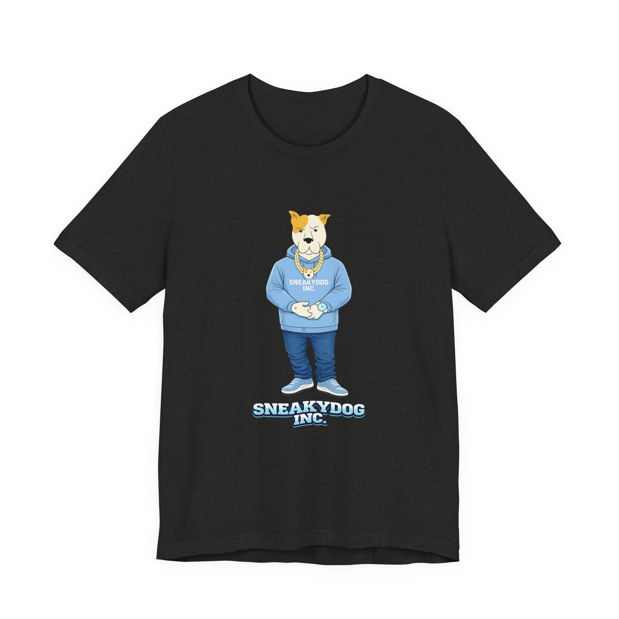 Sneakydog Inc. Carolina Blue Hoodie Graphic Tee — Vintage Short Sleeve T-Shirt