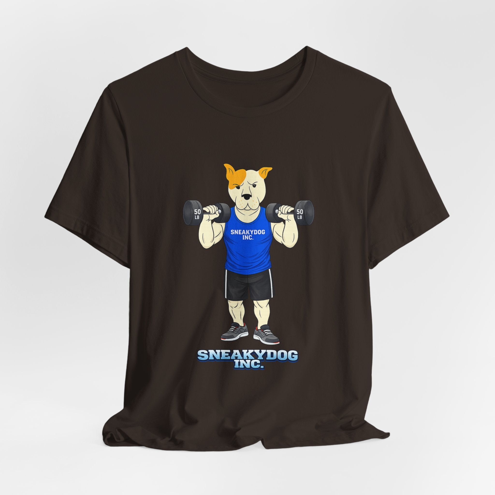 Sneakydog Inc. Workout Blue Graphic — Vintage Short Sleeve T-Shirt