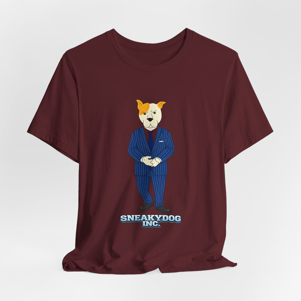 Sneakydog Inc. CEO Suit Graphic — Vintage Short Sleeve T-Shirt