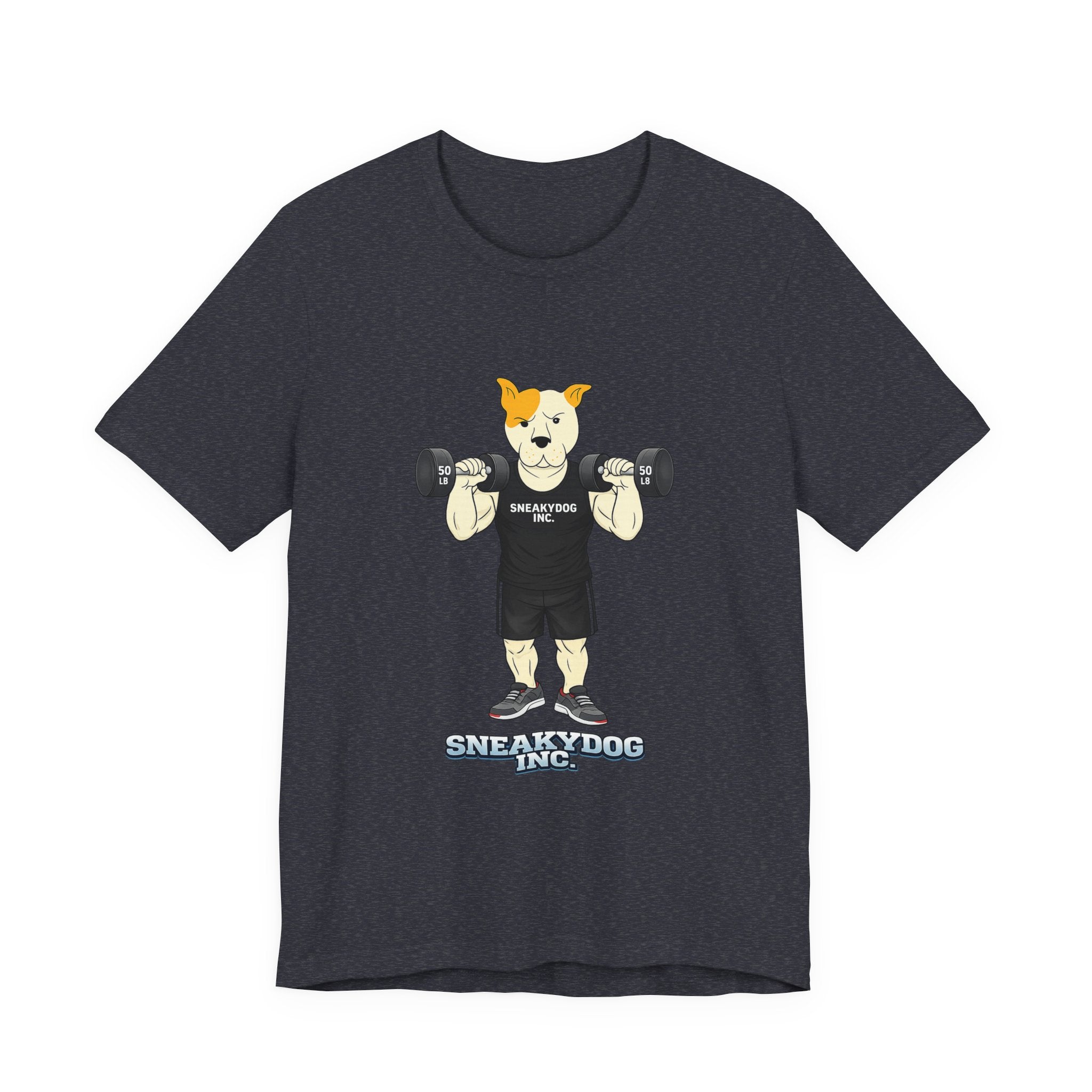 Sneakydog Inc. Workout Black Graphic — Vintage Short Sleeve T-Shirt