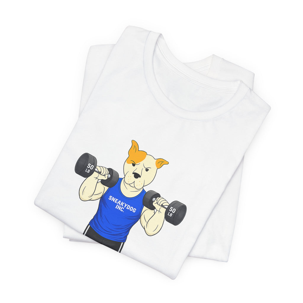 Sneakydog Inc. Workout Blue Graphic — Vintage Short Sleeve T-Shirt