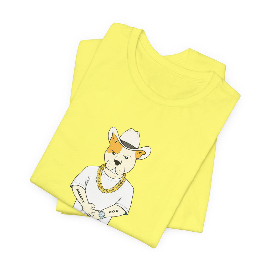 Sneakydog Inc. Cowboy White Graphic — Vintage Short Sleeve T-Shirt