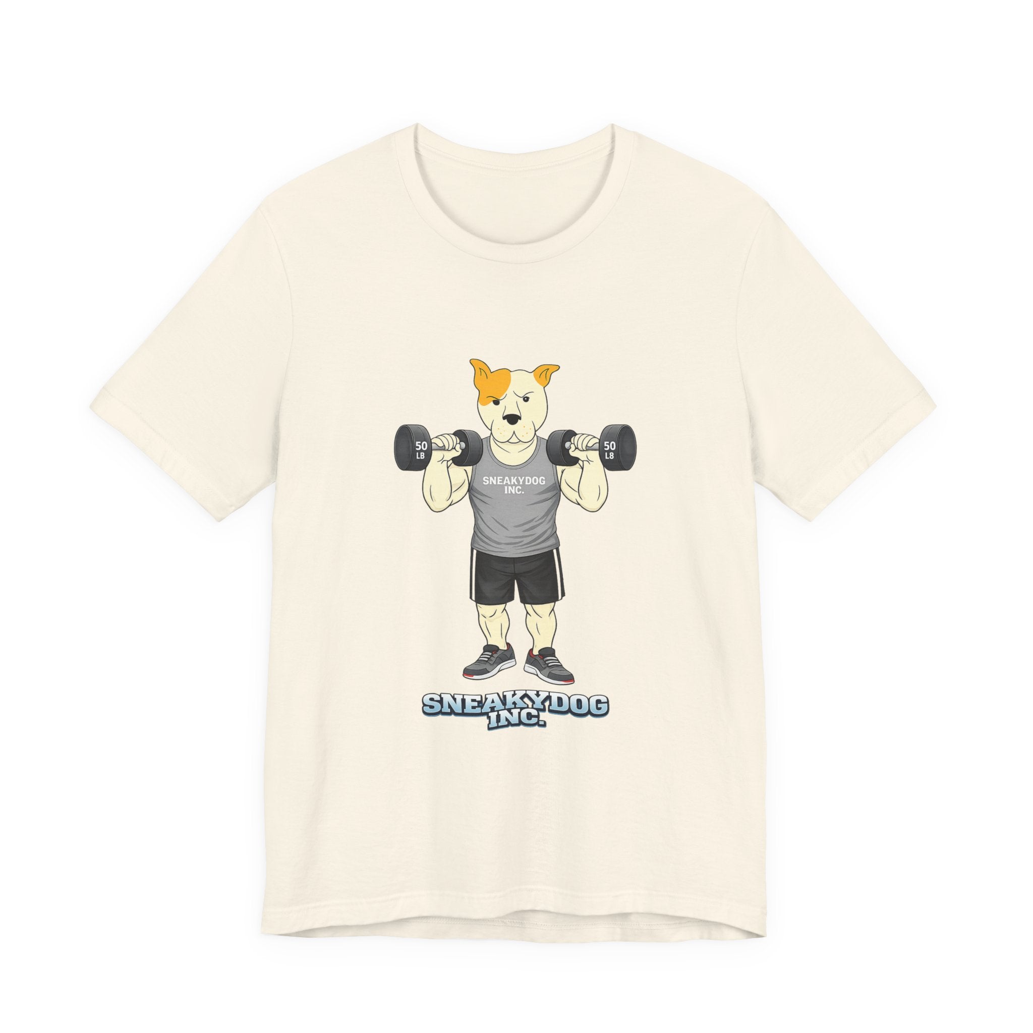 Sneakydog Inc. Workout Grey Graphic — Vintage Short Sleeve T-Shirt