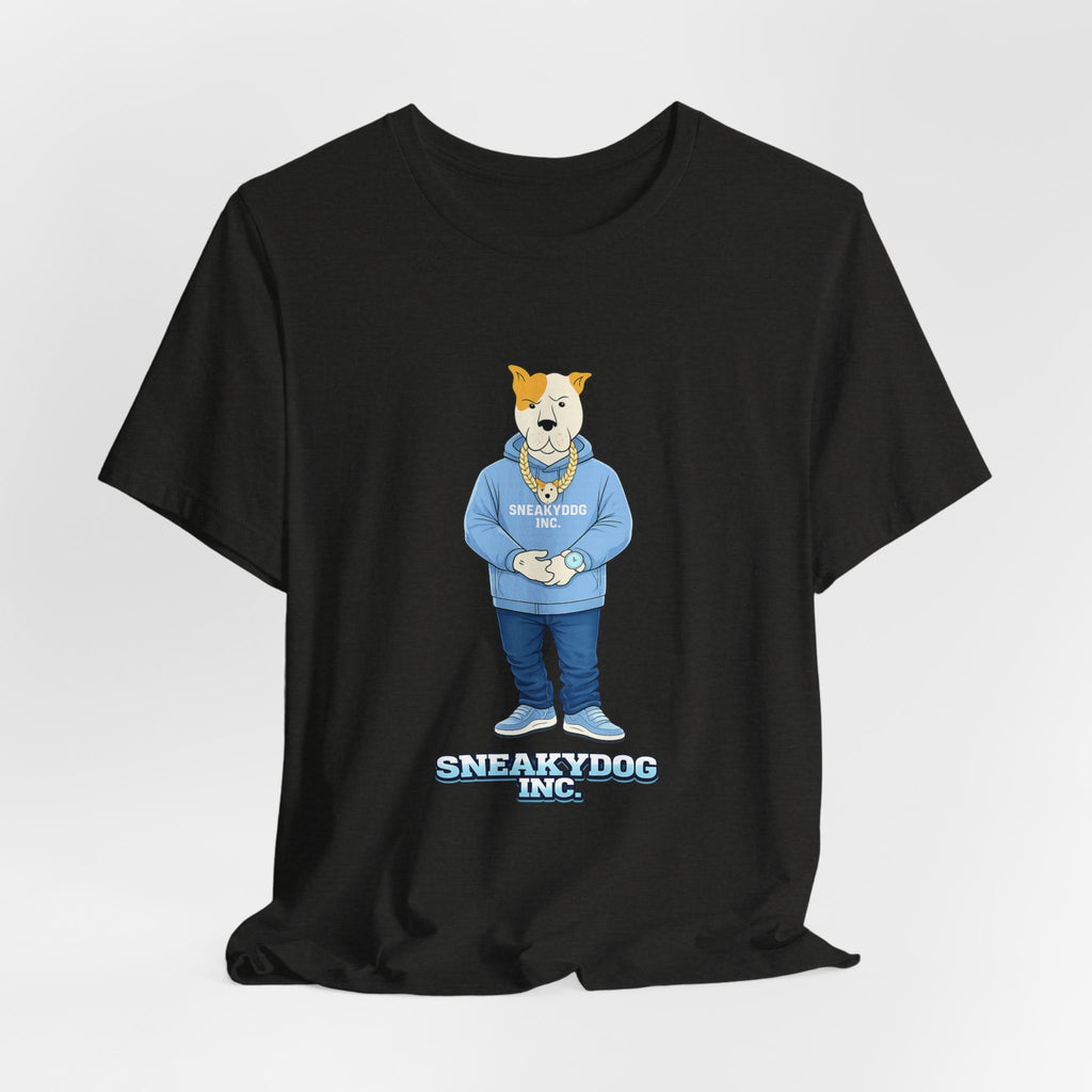 Sneakydog Inc. Carolina Blue Hoodie Graphic Tee — Vintage Short Sleeve T-Shirt
