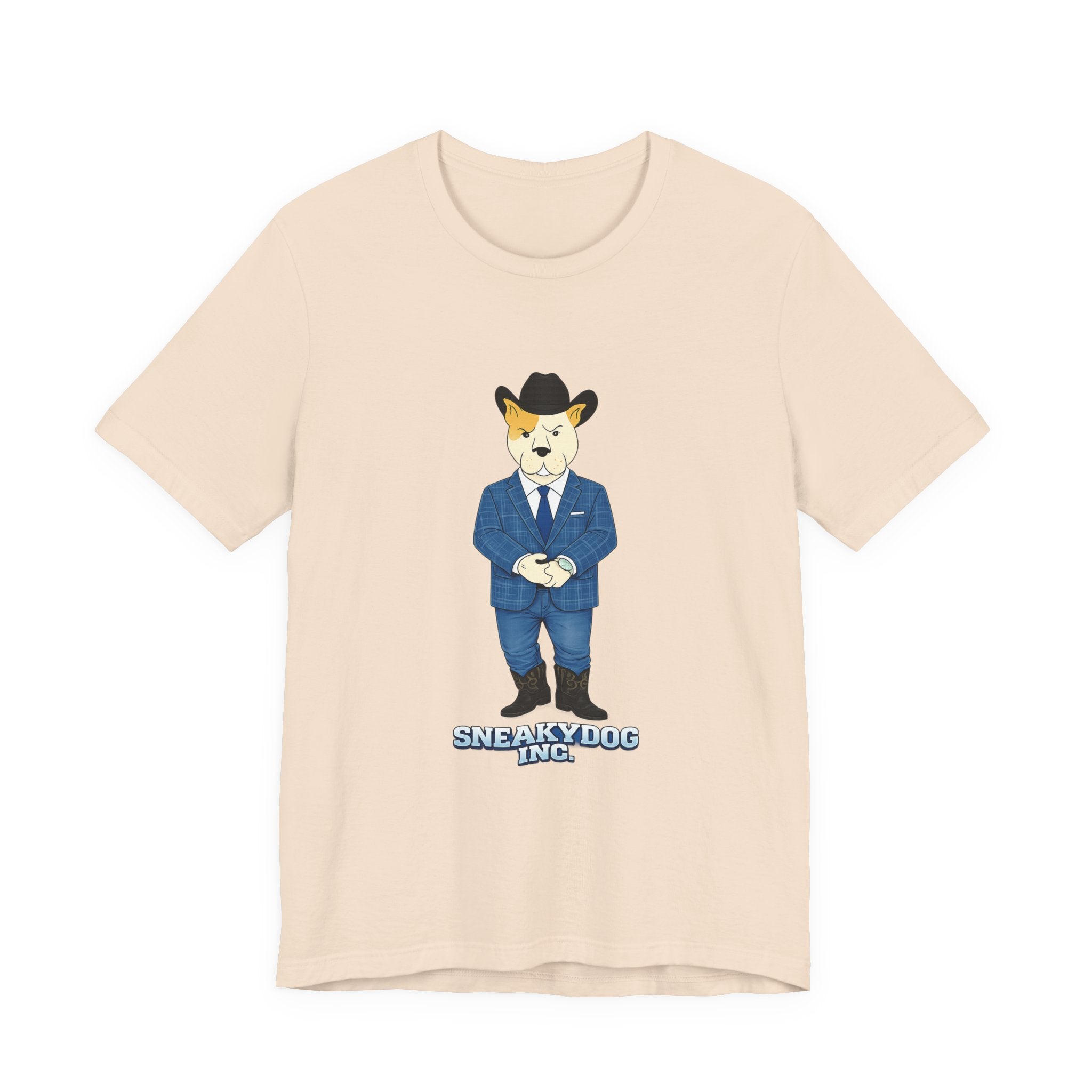 Sneakydog Inc. Cowboy Suit Graphic — Vintage Short Sleeve T-Shirt
