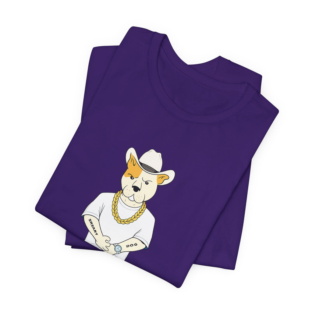 Sneakydog Inc. Cowboy White Graphic — Vintage Short Sleeve T-Shirt