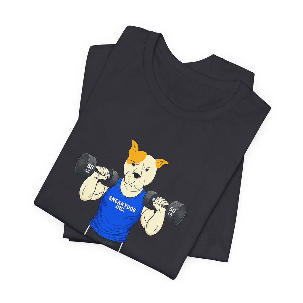 Sneakydog Inc. Workout Blue Graphic — Vintage Short Sleeve T-Shirt