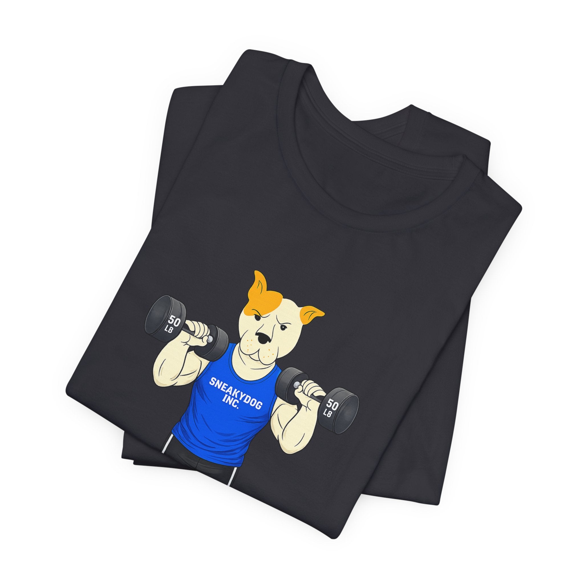 Sneakydog Inc. Workout Blue Graphic — Vintage Short Sleeve T-Shirt
