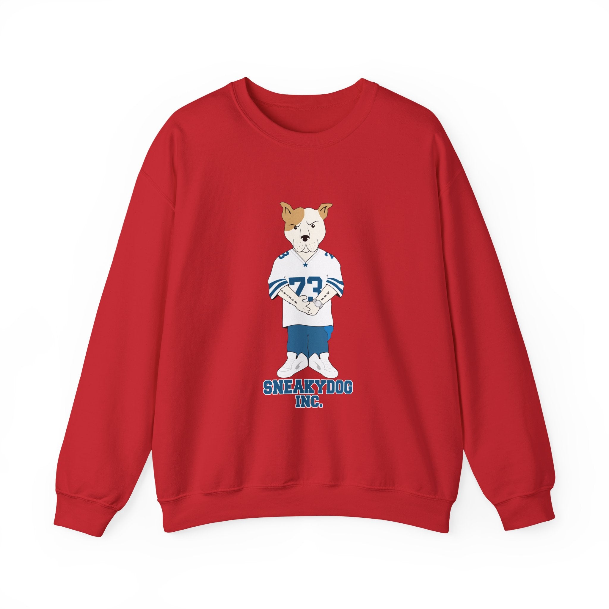 Sneakydog Inc. Football Jersey Crewneck Sweatshirt – Vintage Graphic